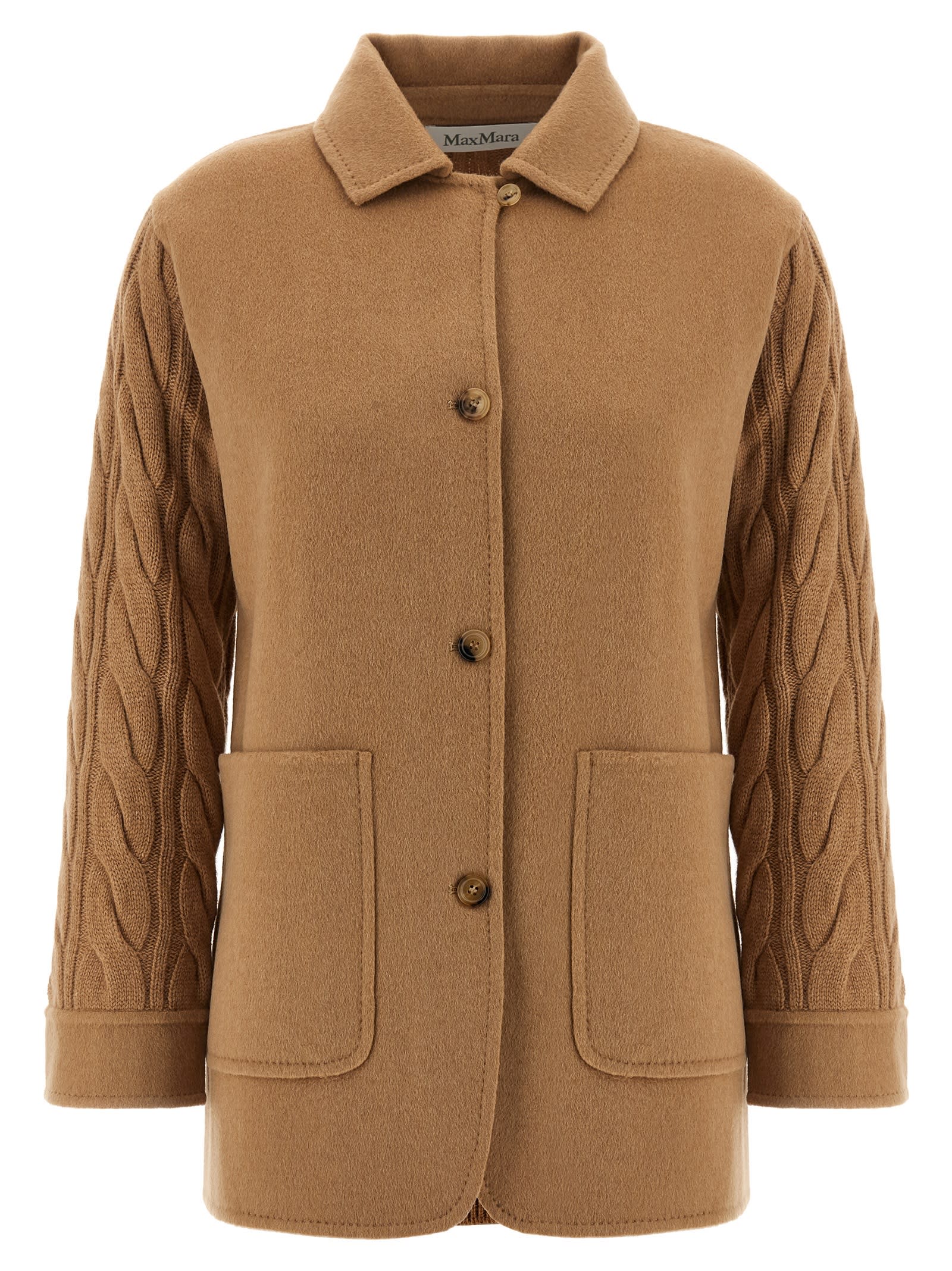 Max Mara Tacco Coat In Brown