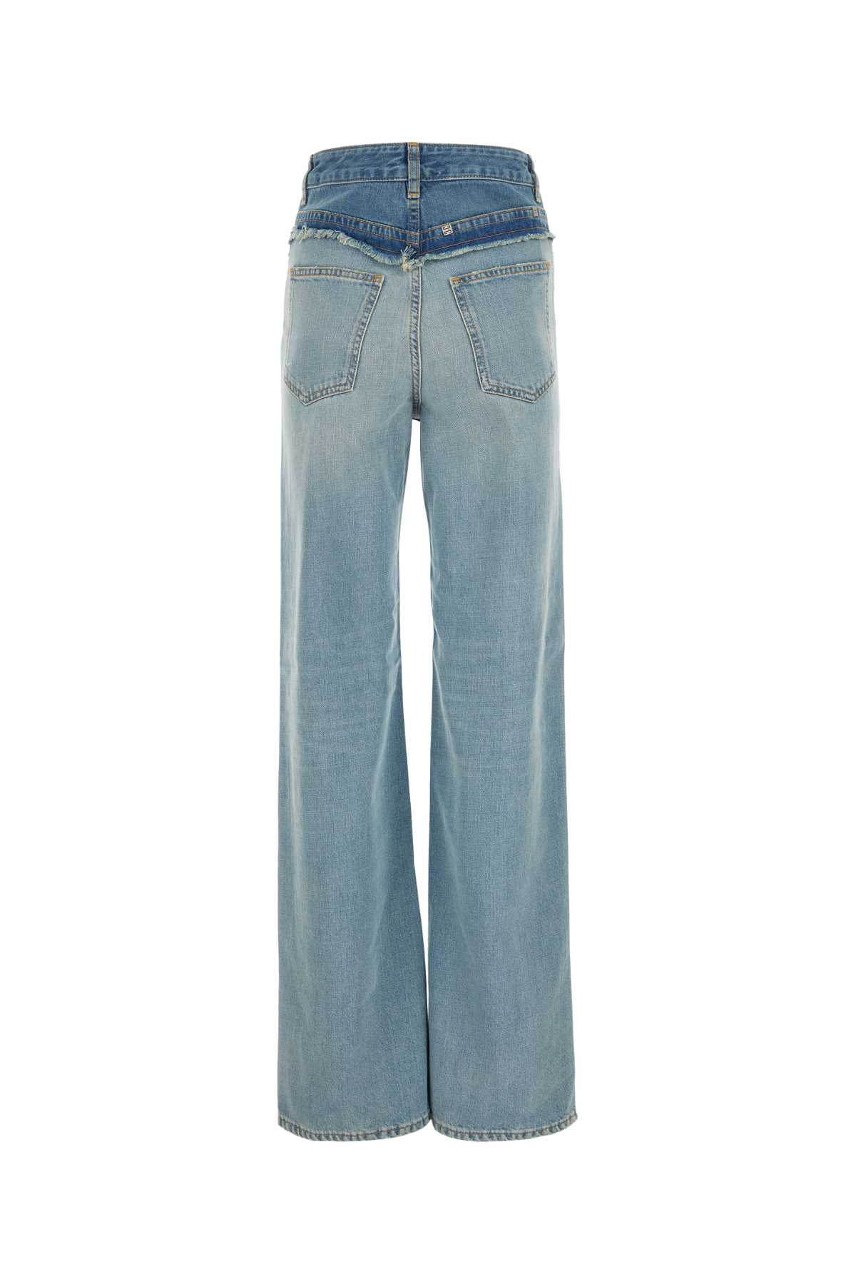 Shop Givenchy Denim Jeans In Pale Blue
