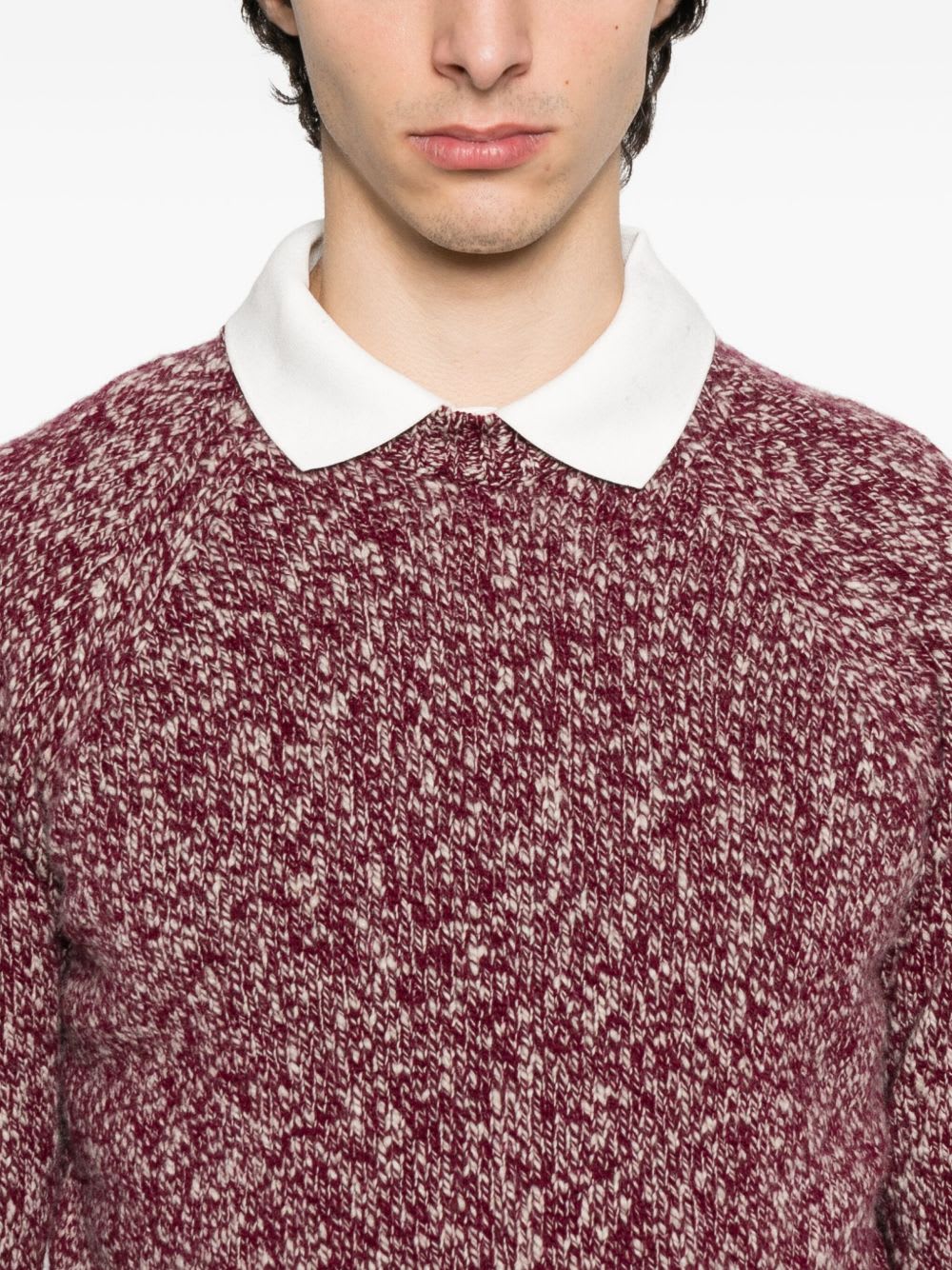 Drumohr Wool Sweater With Mottled Effect In Animal Print