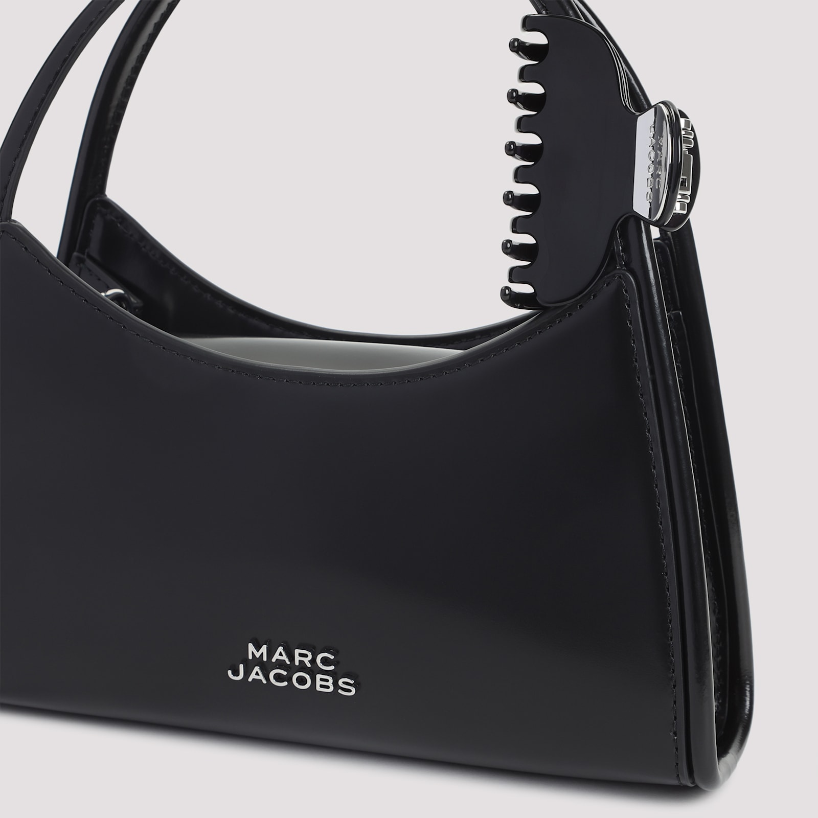 Marc Jacobs Glam Claw Clip Leather Crossbody Bag In Black