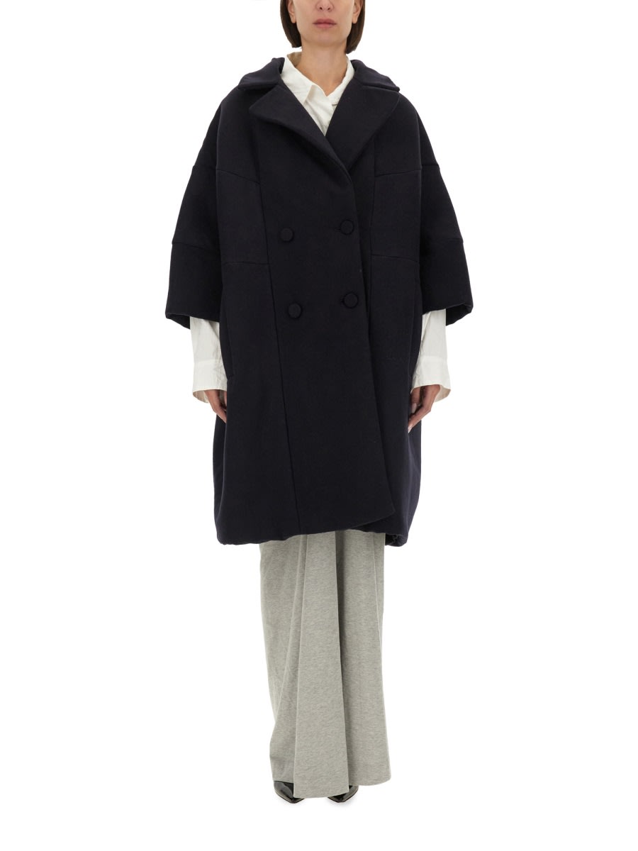 Shop Dries Van Noten Cocoon Coat In Blue