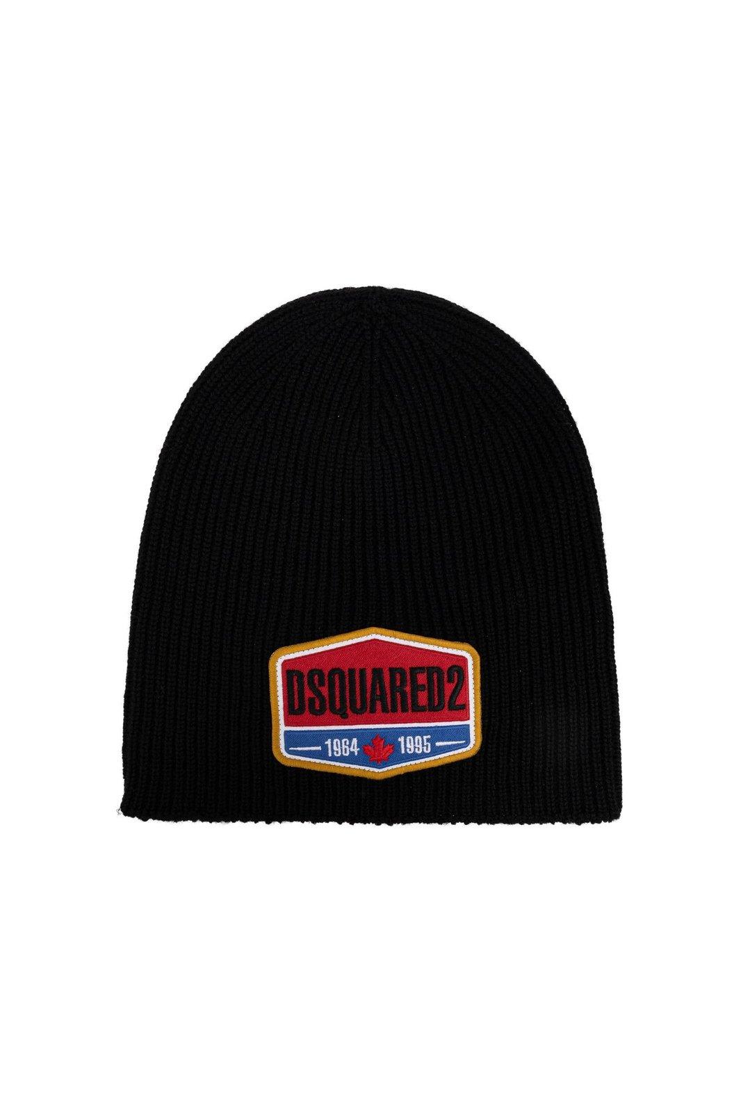 Shop Dsquared2 Logo-patch Beanie In Nero Multicolor