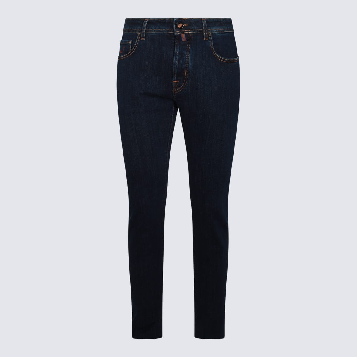 Shop Jacob Cohen Dark Blue Cotton Denim Jeans In Medium Blue