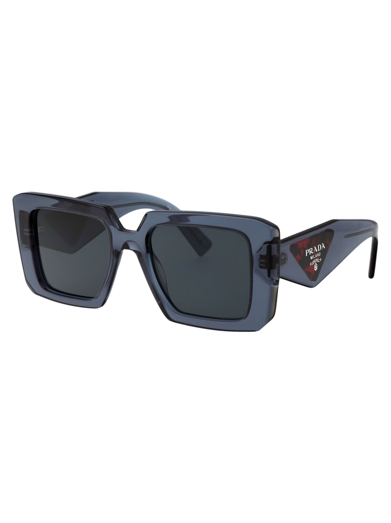 Shop Prada 0pr 23ys Sunglasses In 19o70b Transparent Graphite