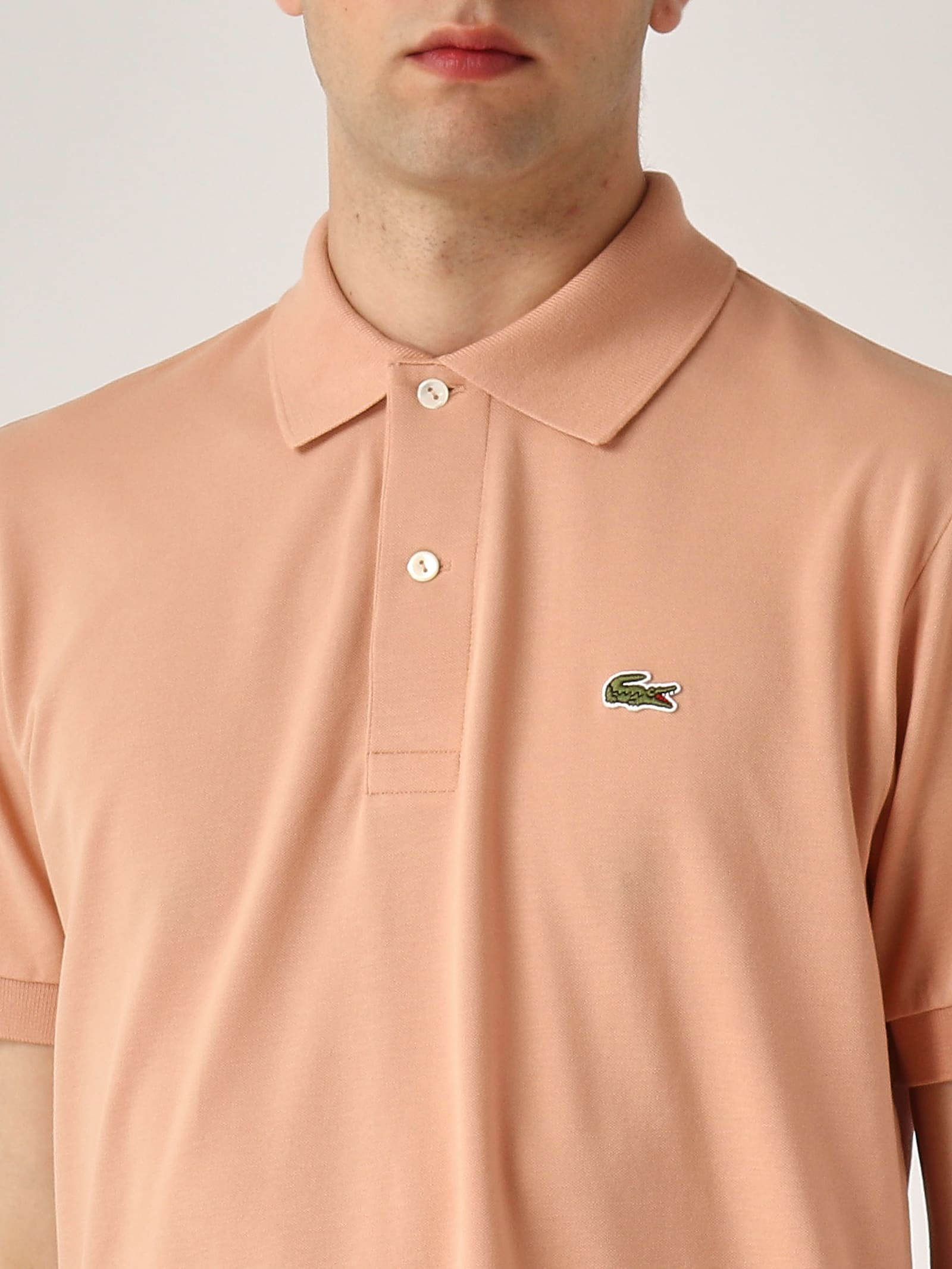 Lacoste Classic Cotton Pique Fashion Polo Shirt In Salmone