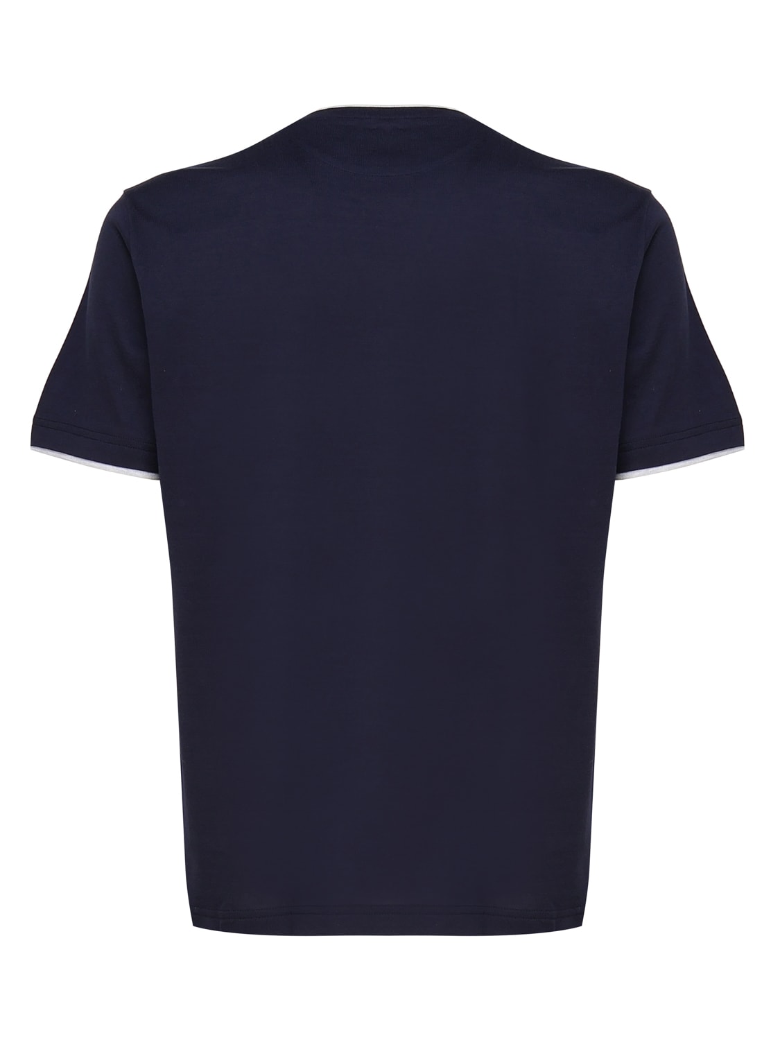 Shop Eleventy Crew Neck T-shirt In Blue, Light Gray