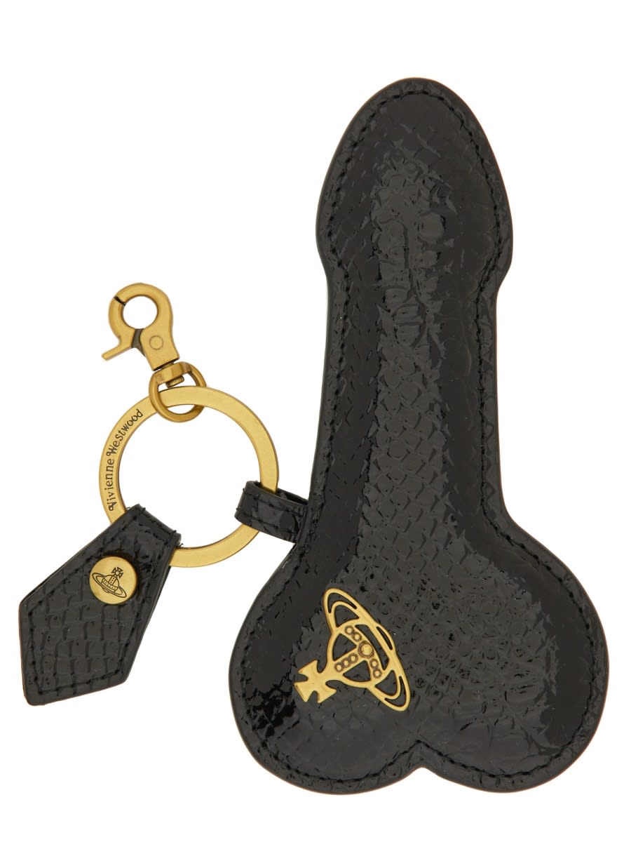 VIVIENNE WESTWOOD LEATHER KEYCHAIN 