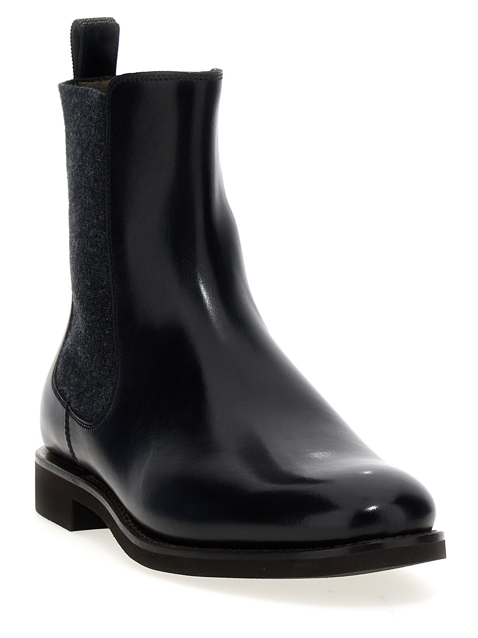 Shop Brunello Cucinelli Monile Ankle Boots In Black