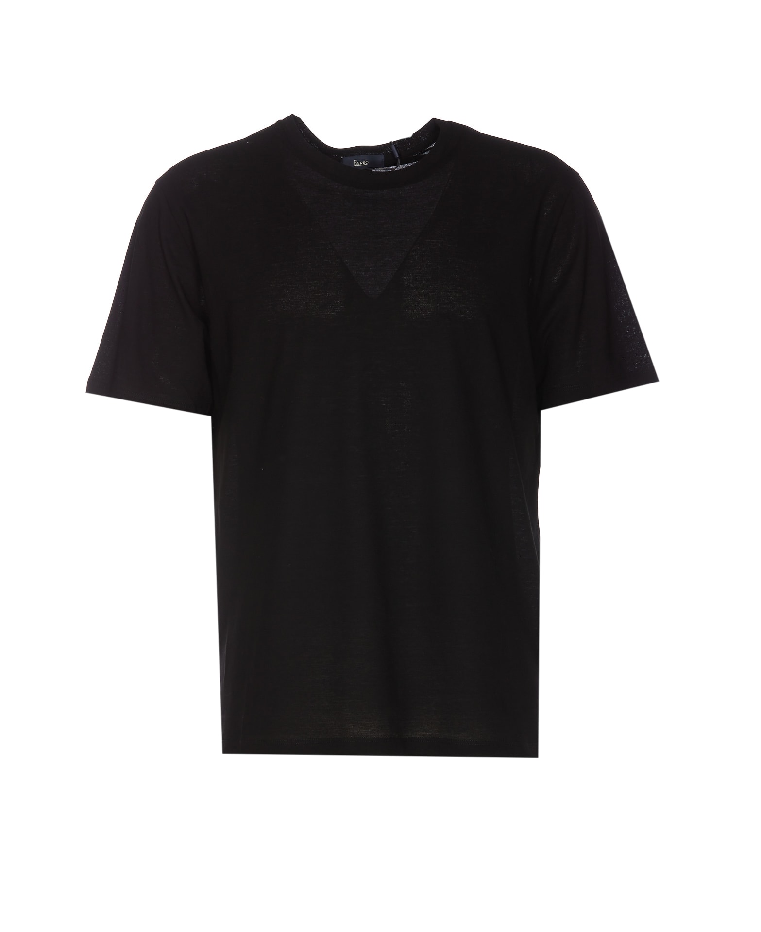 Shop Herno Jersey Crepe T-shirt In Black