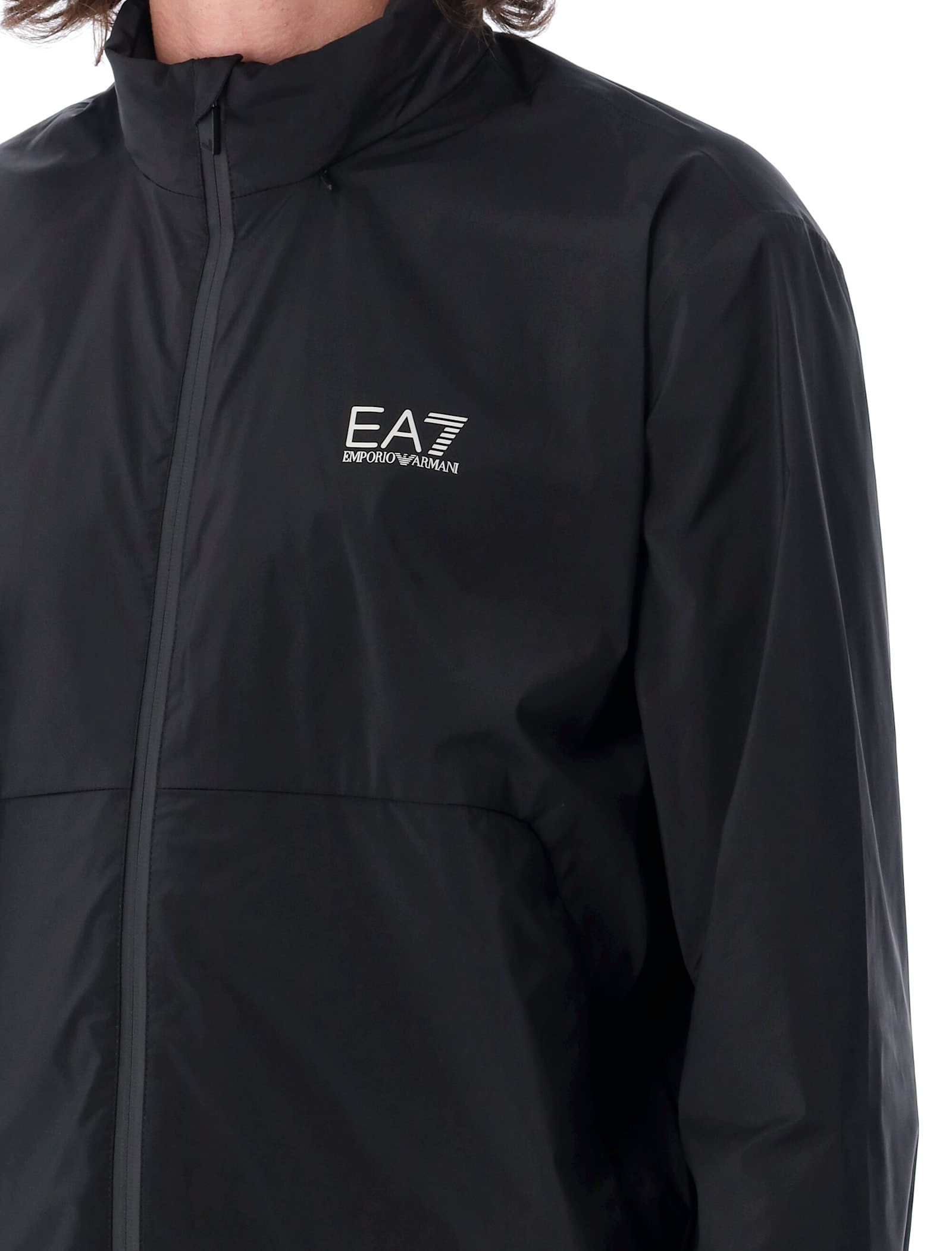 Shop Ea7 Logo Windjacket In Black