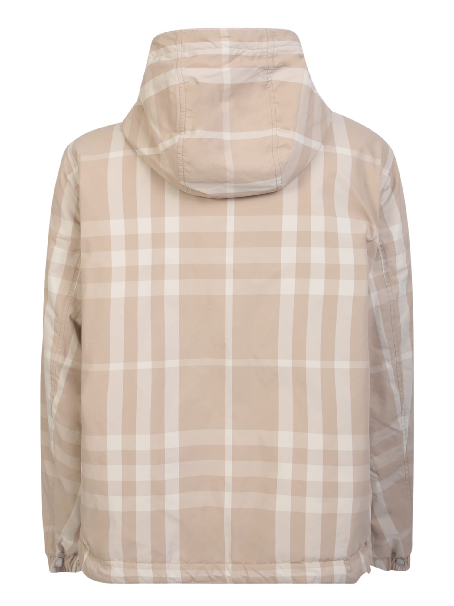 Shop Burberry Tartan Pattern Reversible Jacket In Beige