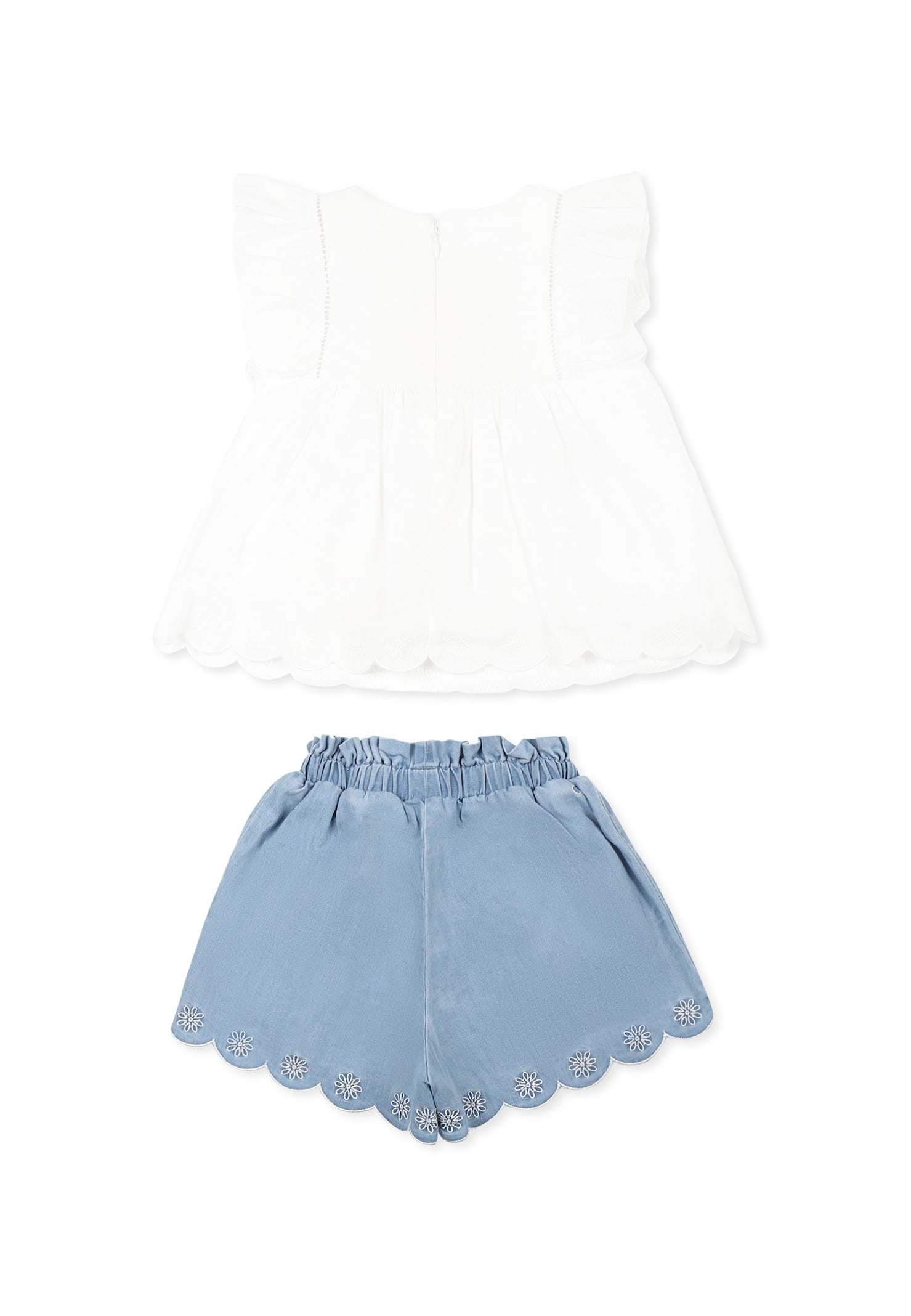 Chloé Multicolor Suit For Baby Girl With Flowers In Multicolor