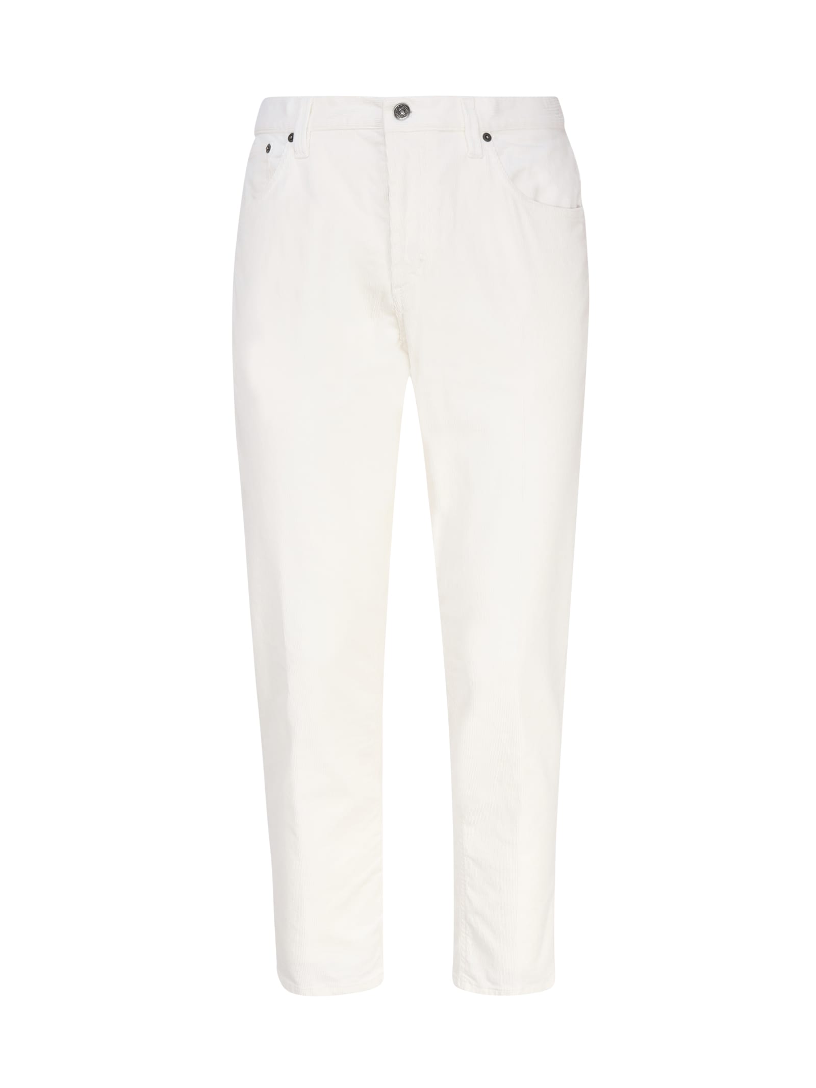 Dondup Stretch Denim Jeans Belt Loops In White