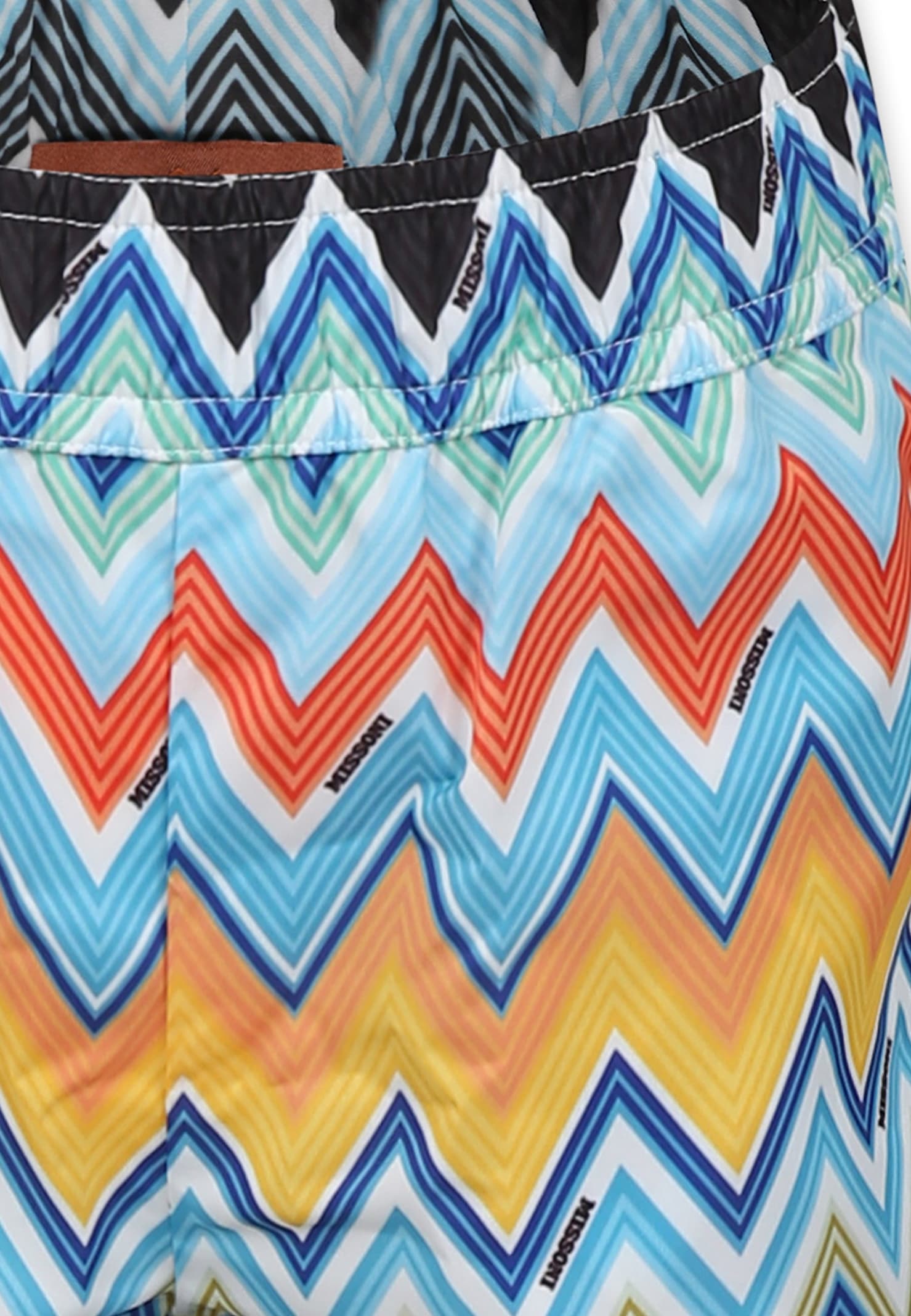 Missoni Multicolor Swim Shorts For Boy With Chevron Pattern In Multicolor