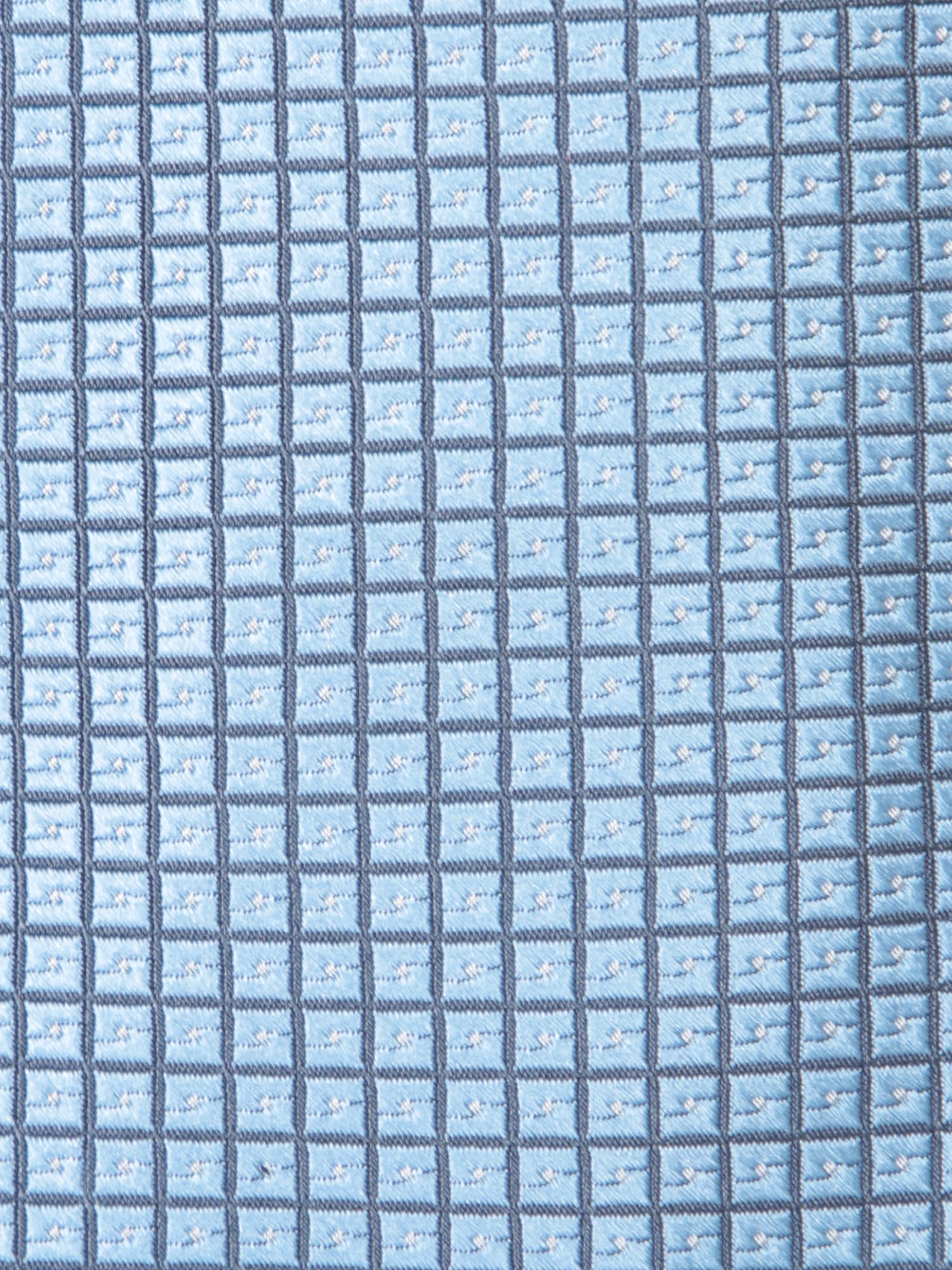 Kiton Micro Pattern Blue Diamond Tie In Metallic