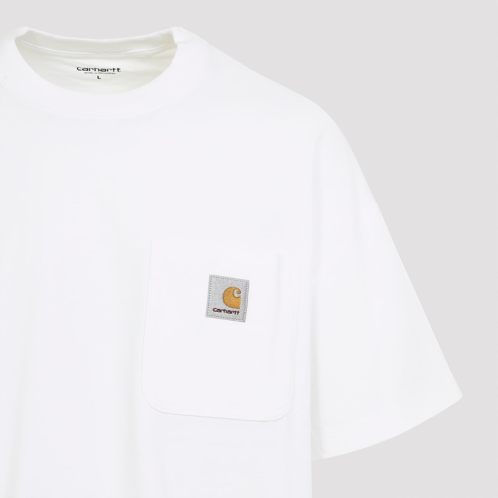Carhartt Wip Cotton T-shirt With Logo Patch In White