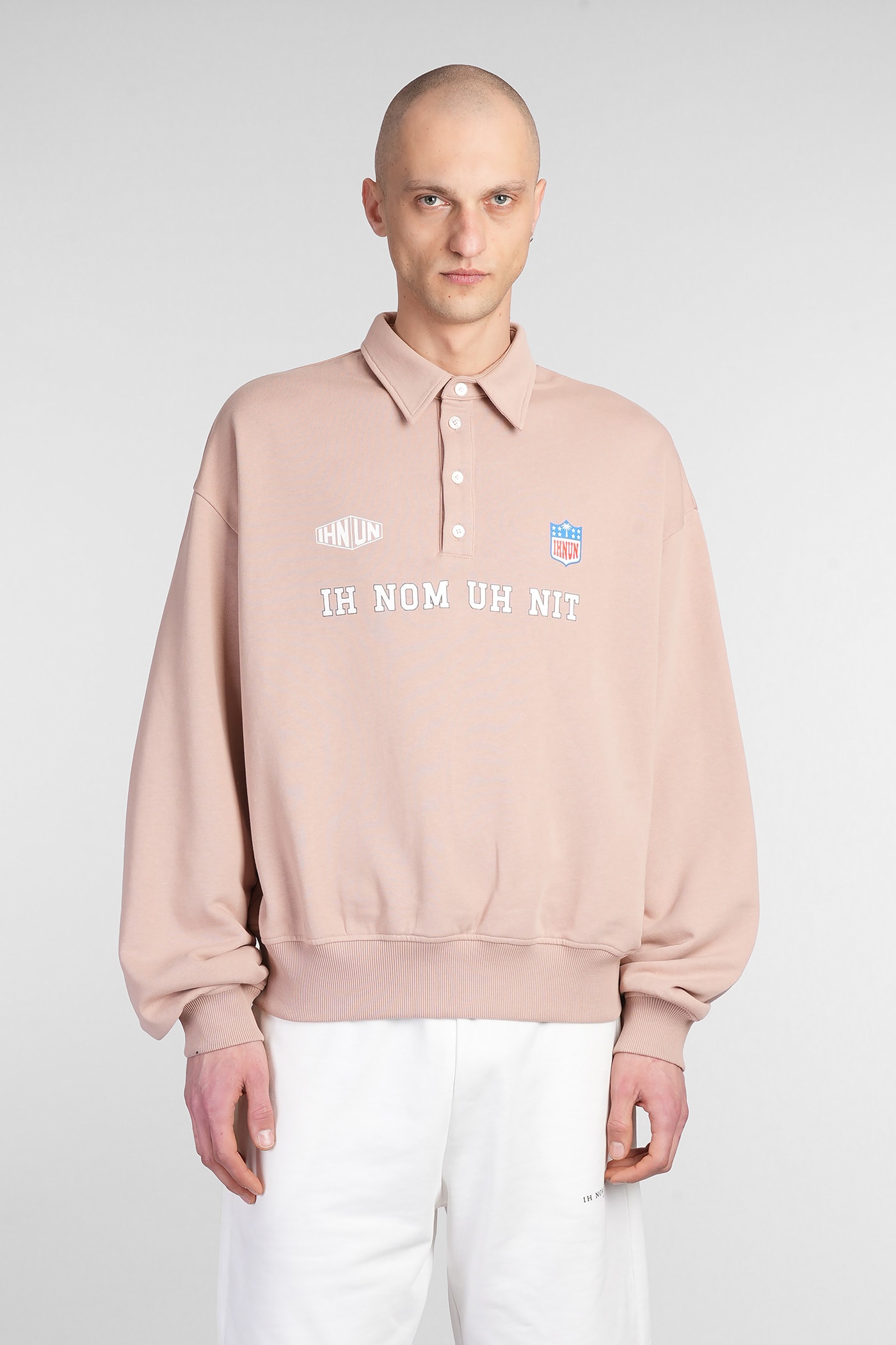 Polo In Rose-pink Cotton