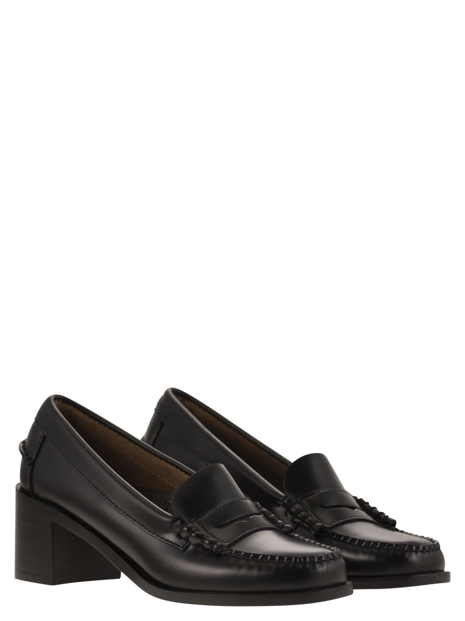Sebago 60mm Leather Loafers In Black