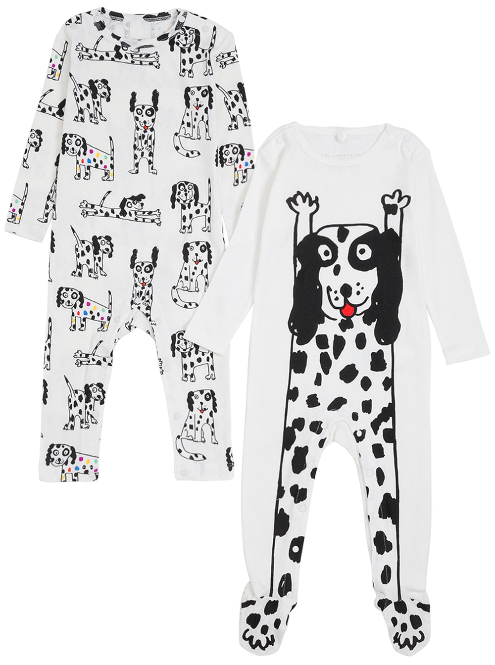 Stella McCartney Kids Set Of Two Dalmatian Printed Cotton Onesie