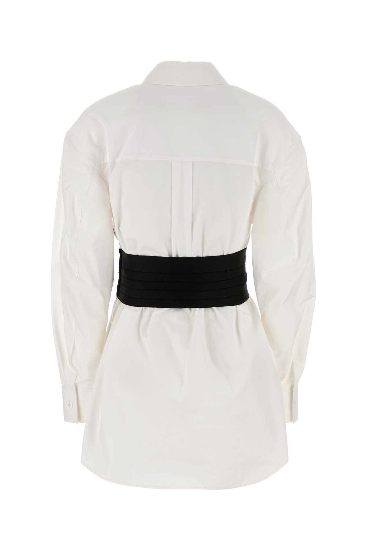 Alexander Wang Deconstructed Mini Dress In White