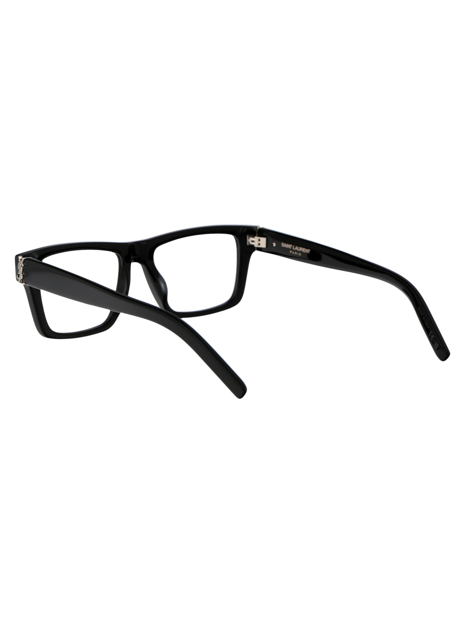Shop Saint Laurent Sl M10_b Glasses In 001 Black Black Transparent