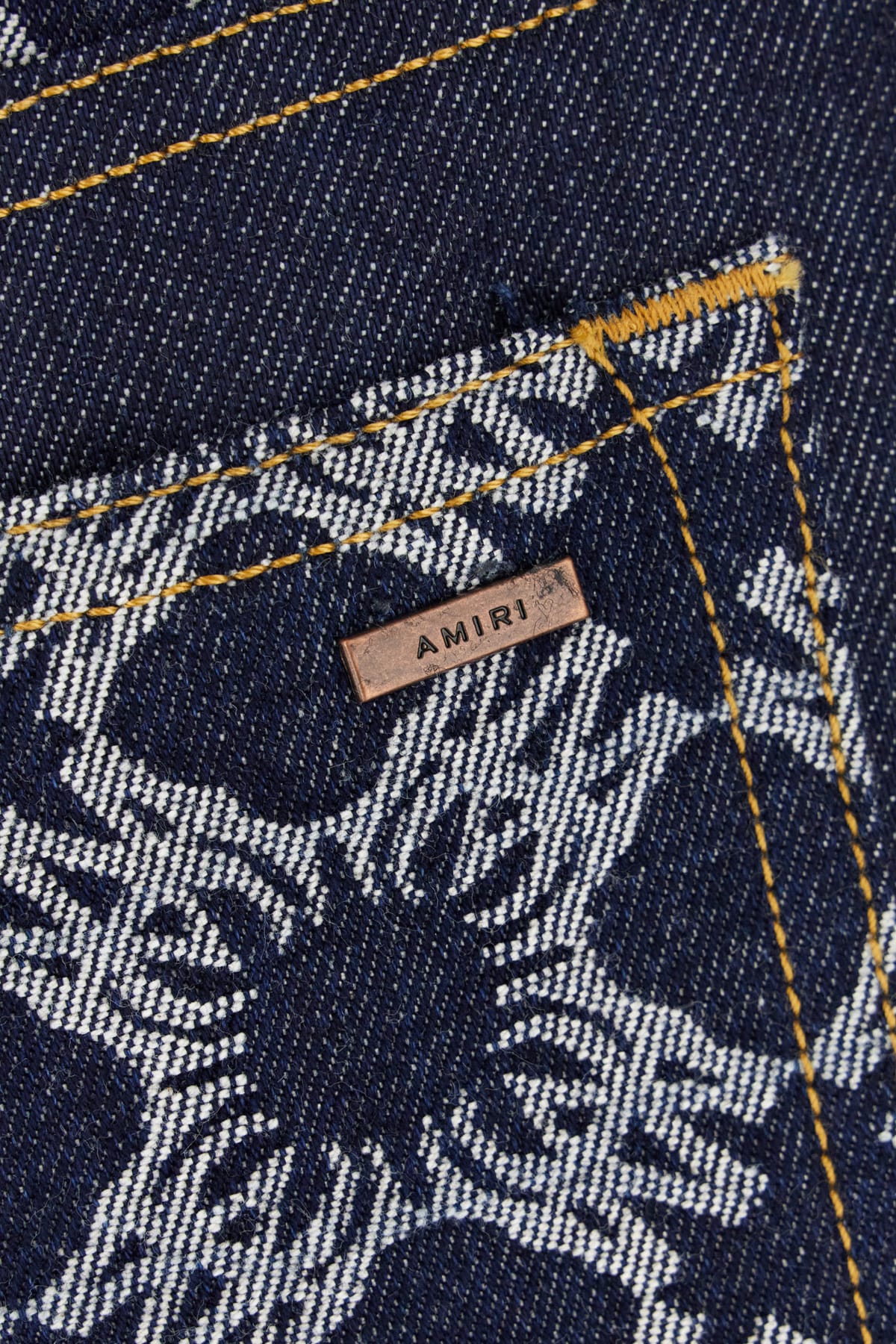 AMIRI BLUE DENIM MINI SKIRT 