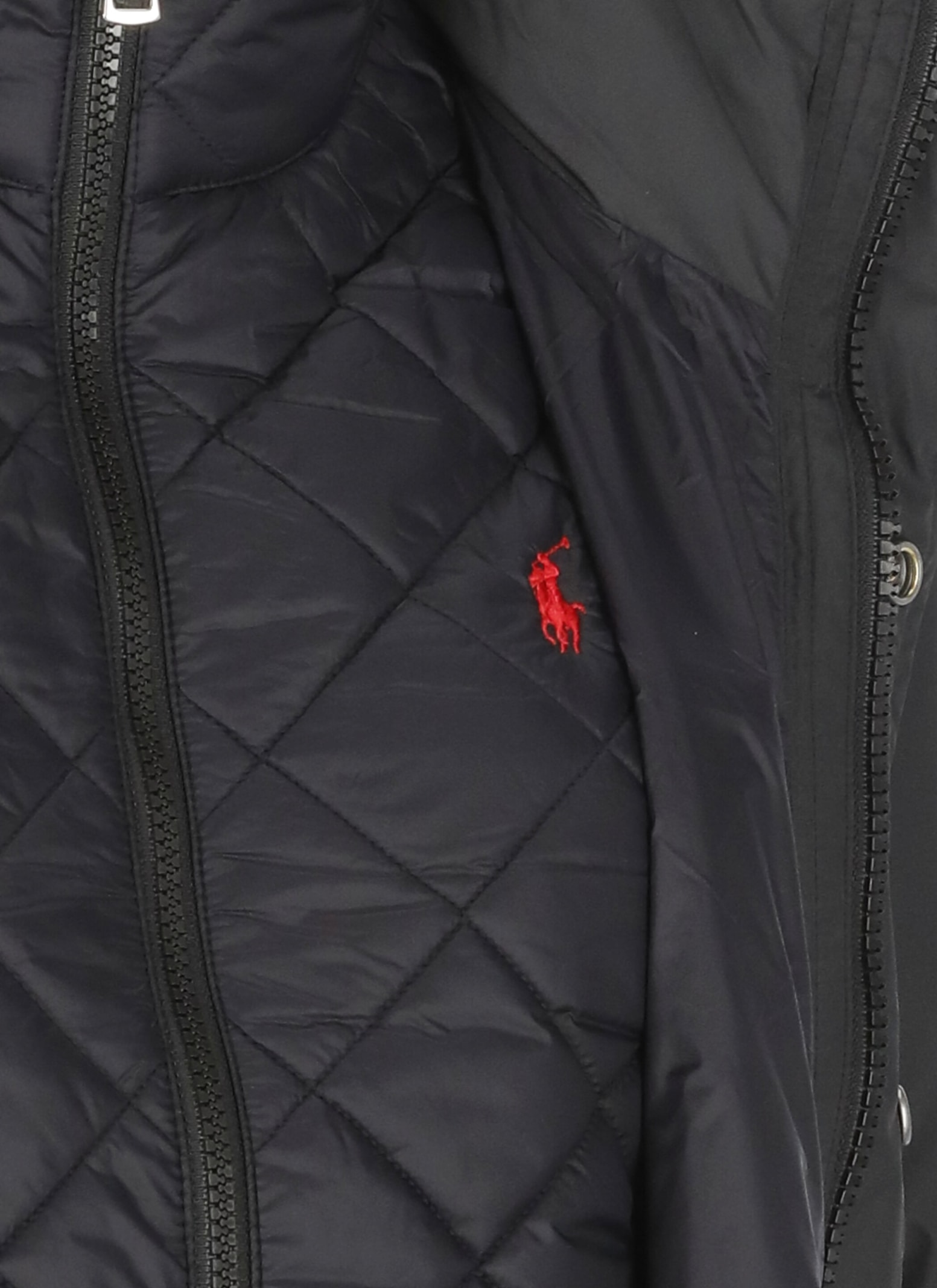 Shop Ralph Lauren Padded Coat With Pony In Black