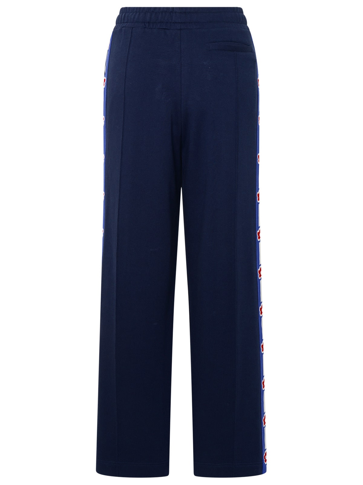Shop Kenzo Blue Cotton Pants In Navy