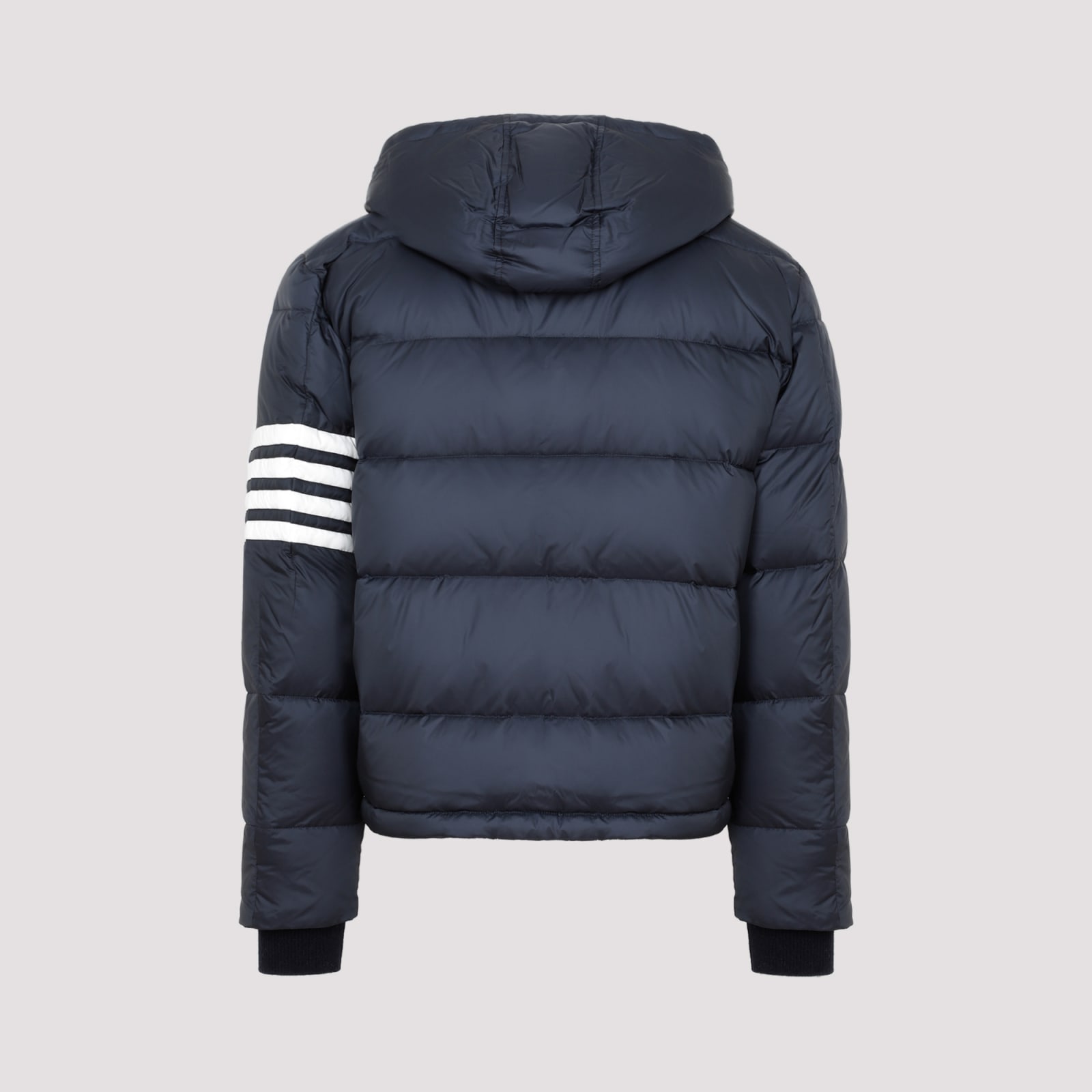 Shop Thom Browne Detachable Hood Bomber Jacket In Navy