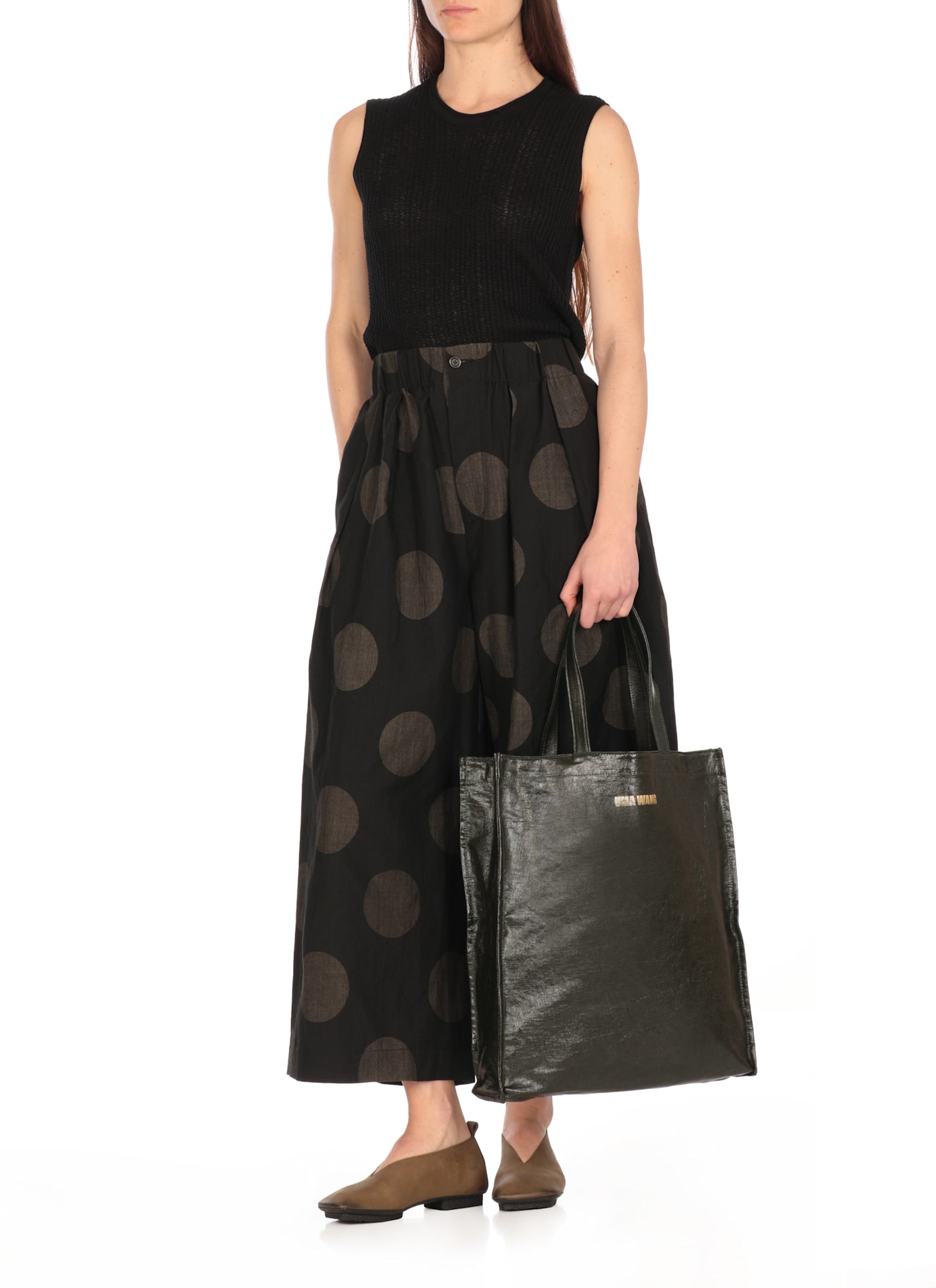 Uma Wang Small Canv Shoppinh Bag In Brown