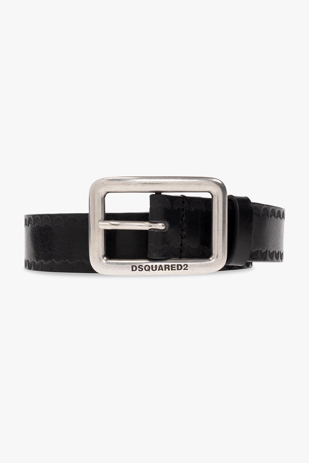 Shop Dsquared2 Leather Belt In Nero