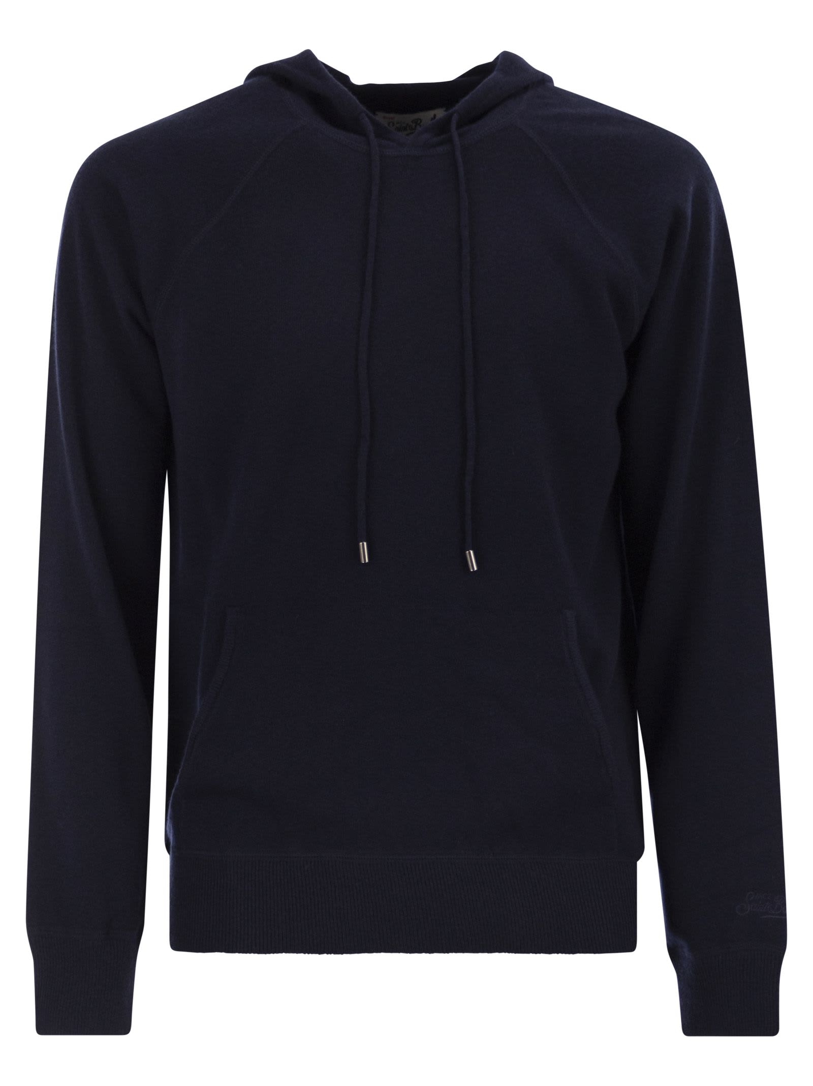 Mc2 Saint Barth Drawstring Hoodie In Black