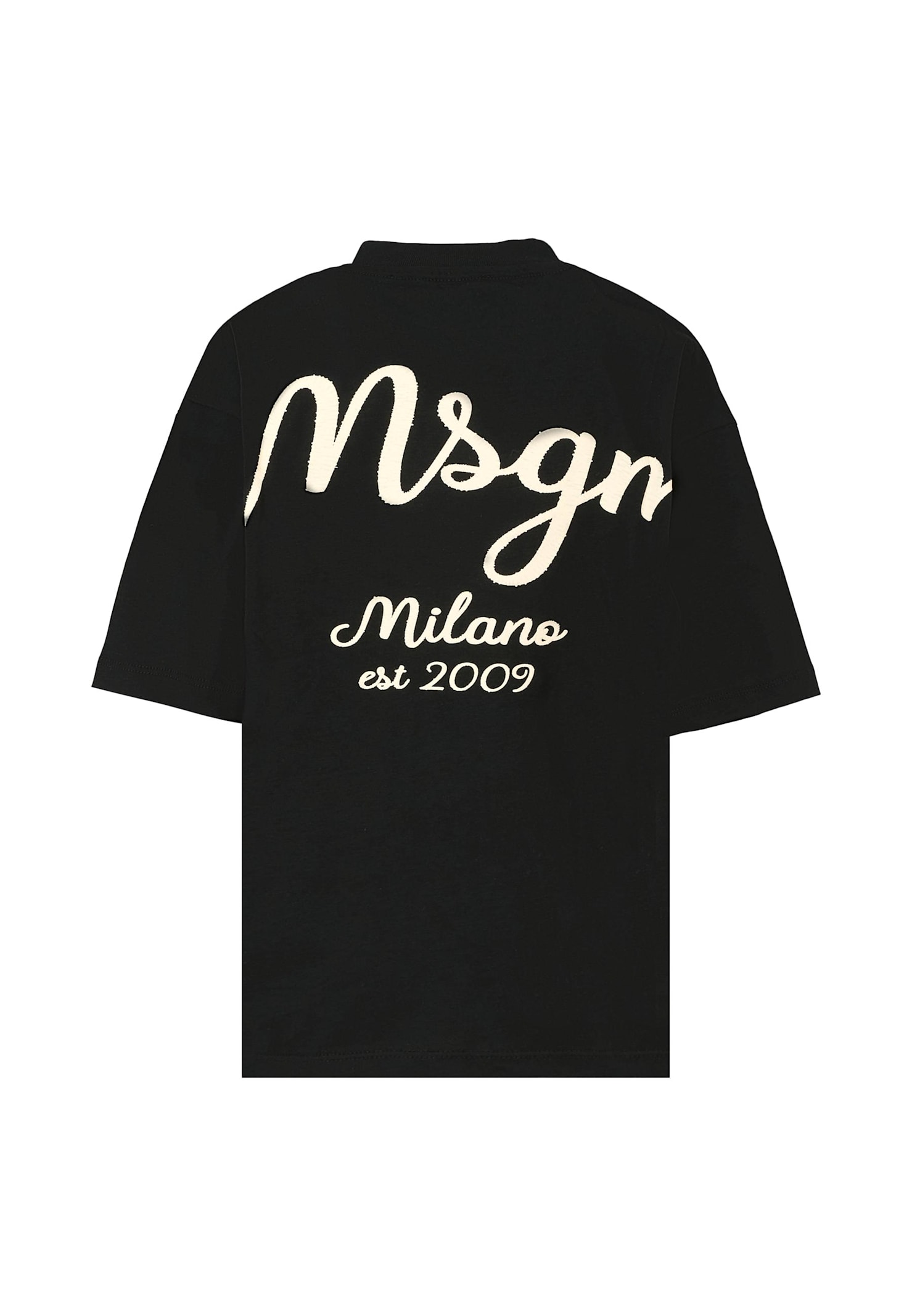 Msgm Black T-shirt For Boy With Logo In Black