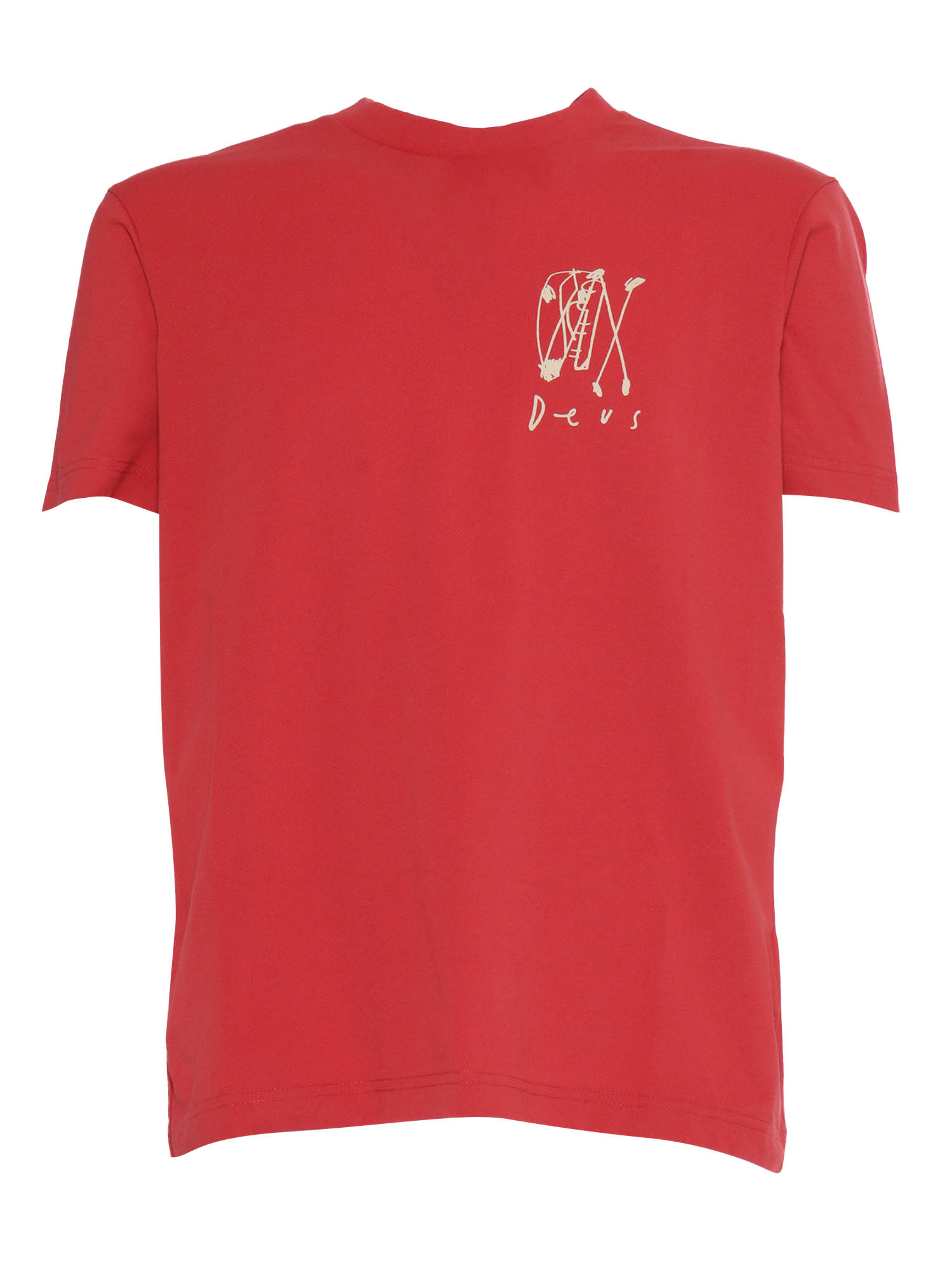 Shop Deus Ex Machina Red Bobskull T-shirt