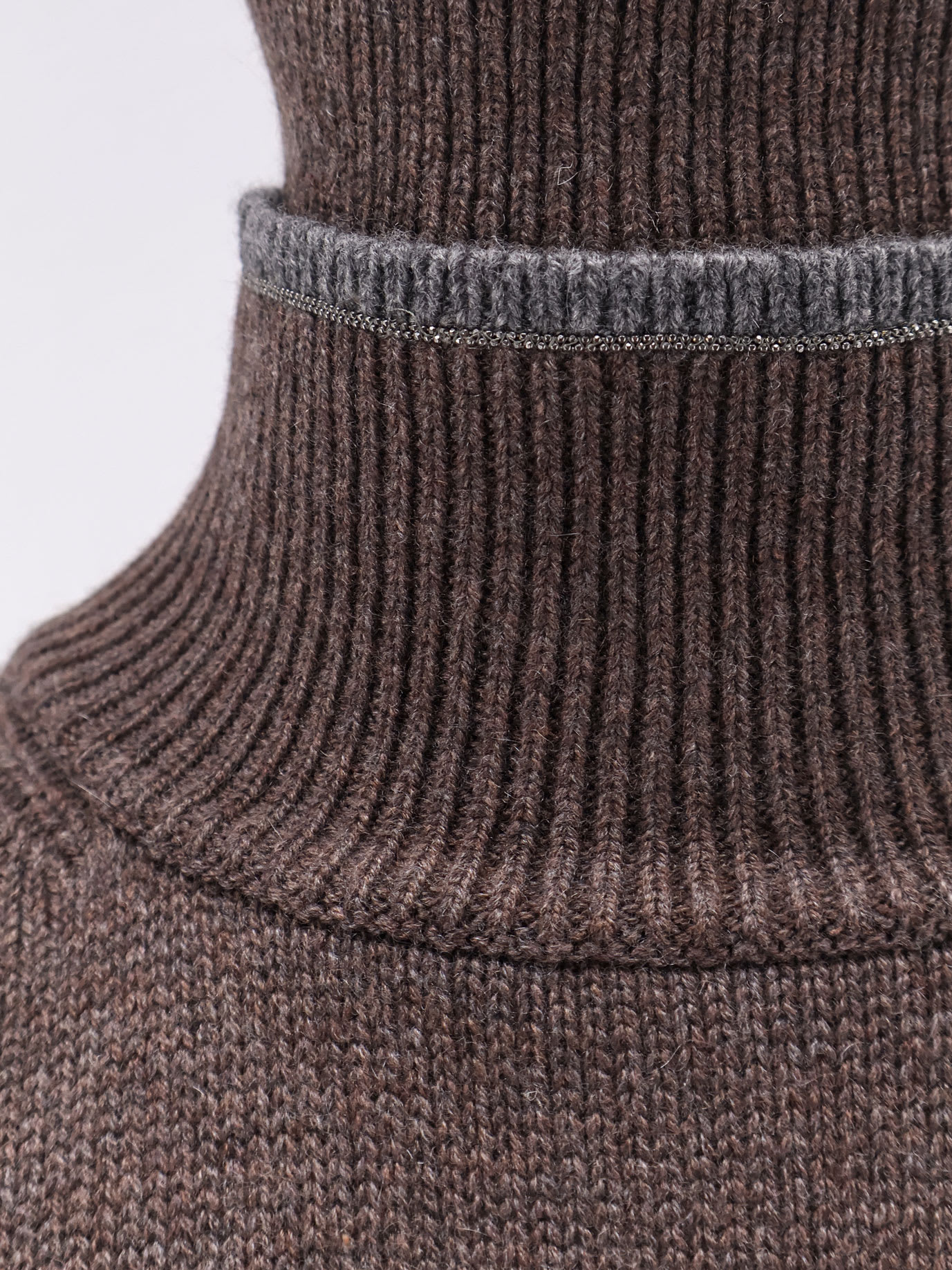 Brunello Cucinelli Women Cashmere Turtle-neck Sweater In Brown