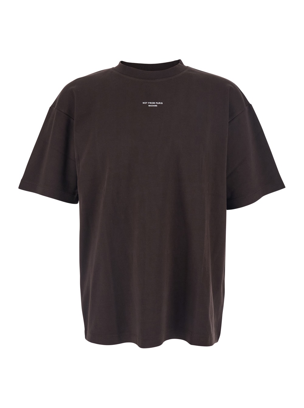 Drôle De Monsieur Drole De Monsieur T-shirt Not From Paris Madame In Brown