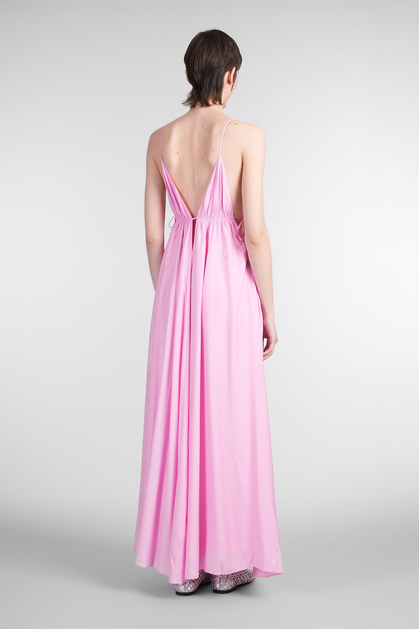 Simkhai Josephine Dress Woman In Rose-pink Polyester In Rose-pink
