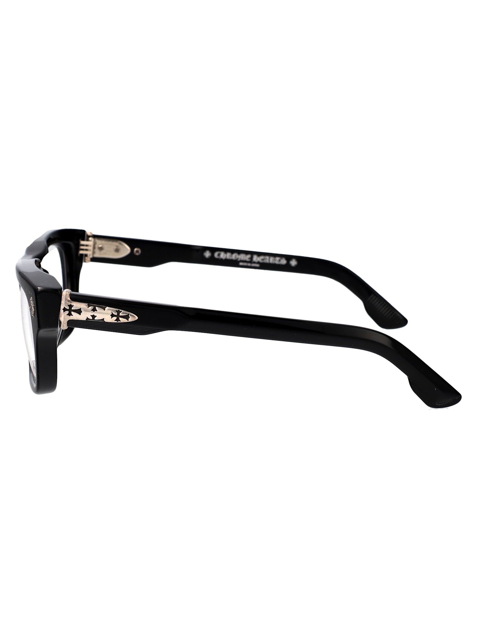 Shop Chrome Hearts Crypdic Glasses In Black