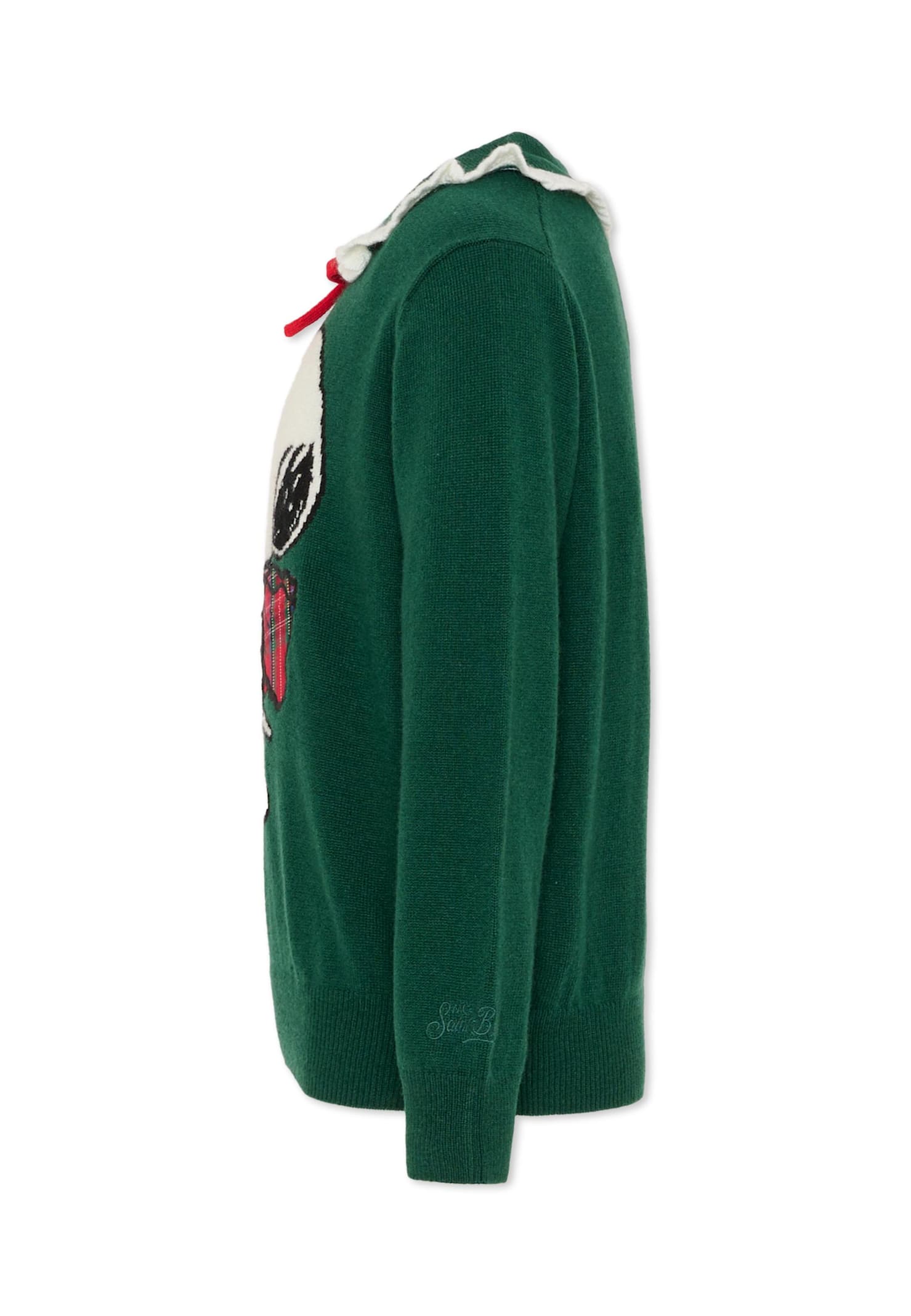 Mc2 Saint Barth X Peanuts Snoopy-patch Sweater In Green