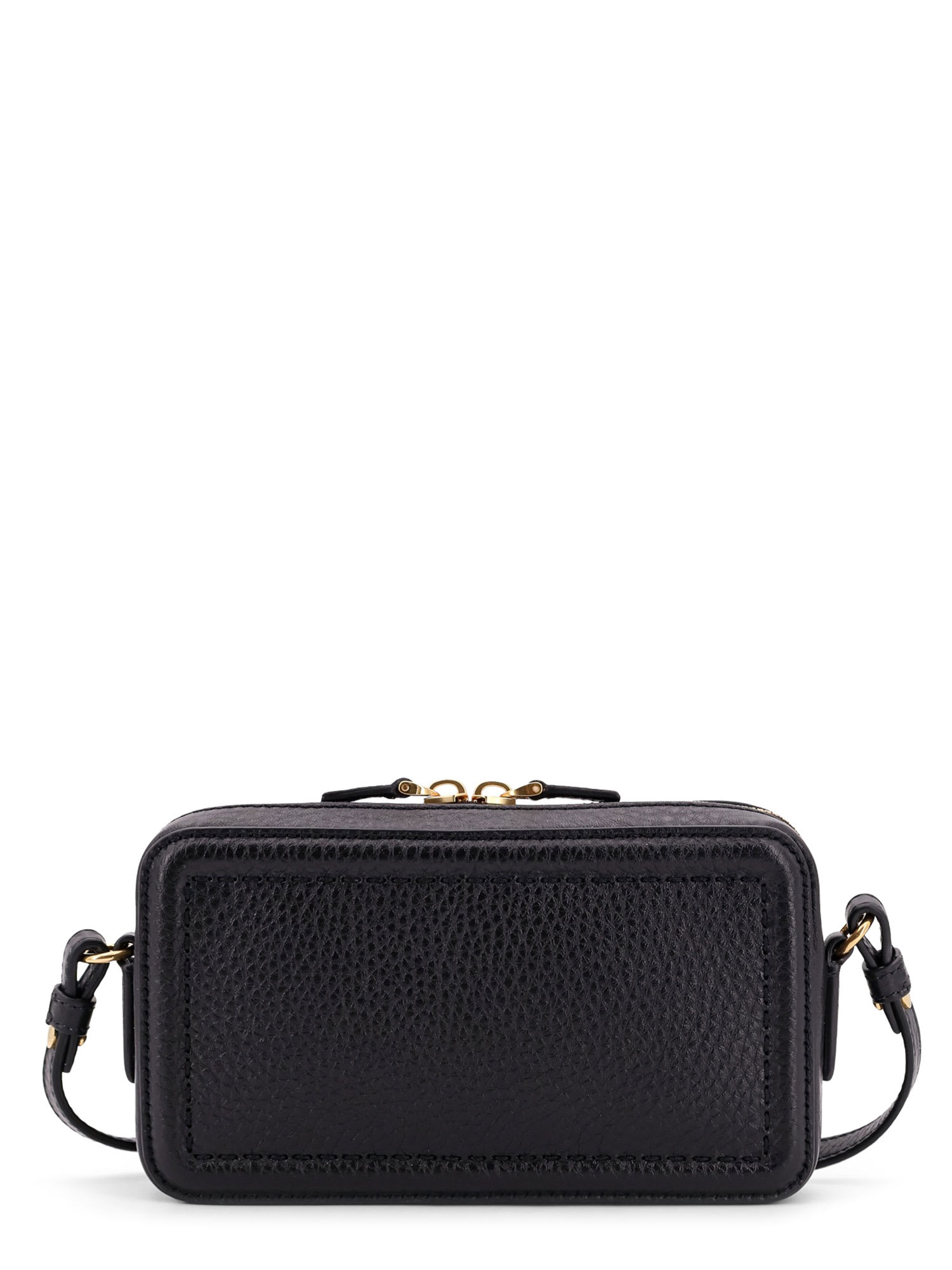 Valentino Adjustable Strap Leather Shoulder Bag In Black