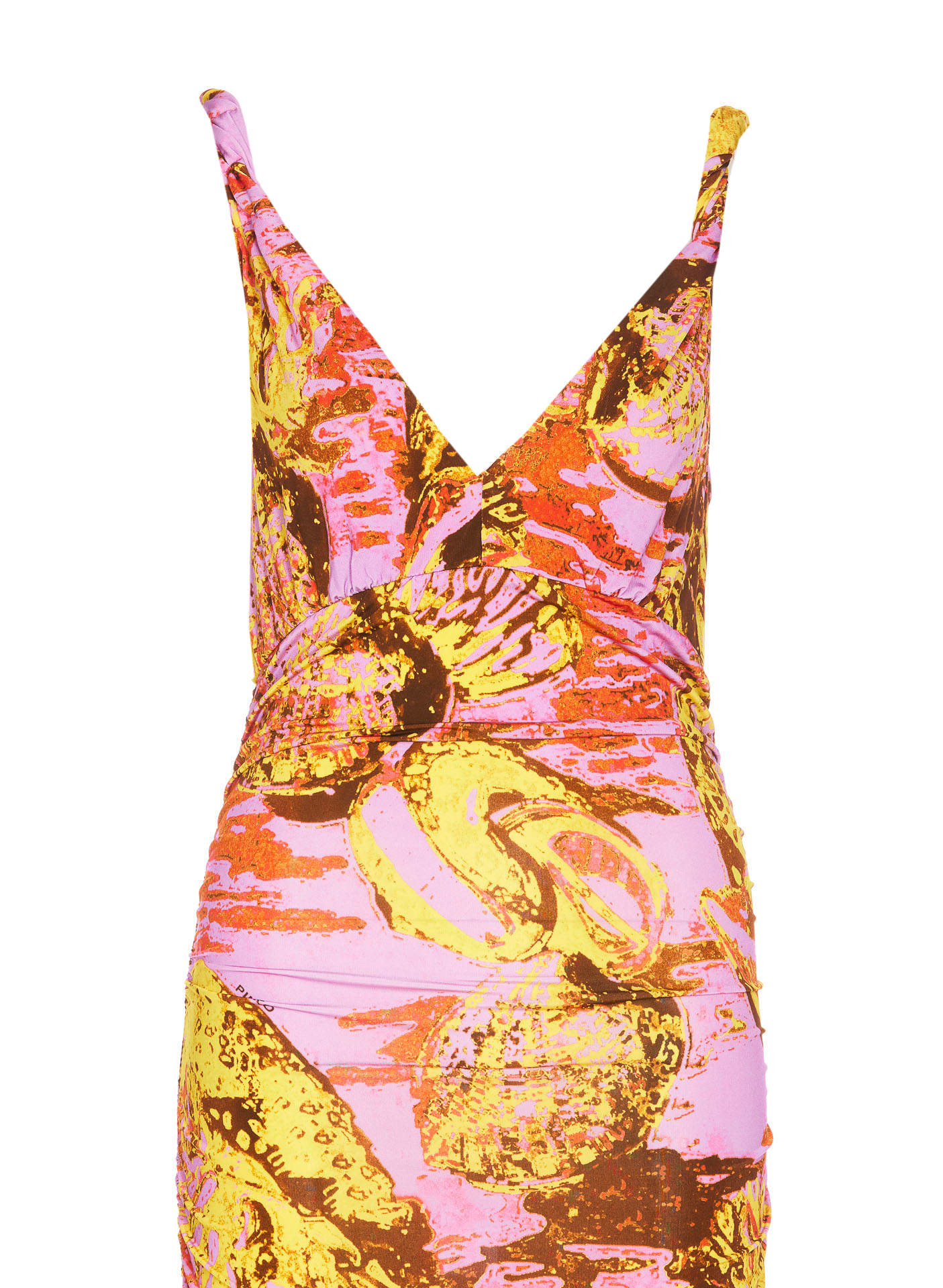 Shop Pinko Long Dress In Multicolour