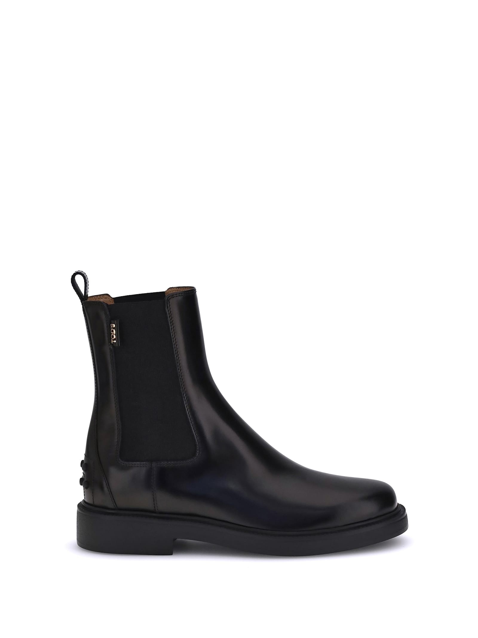 Tod's Tods Patent Leather Chelsea Boots In Black