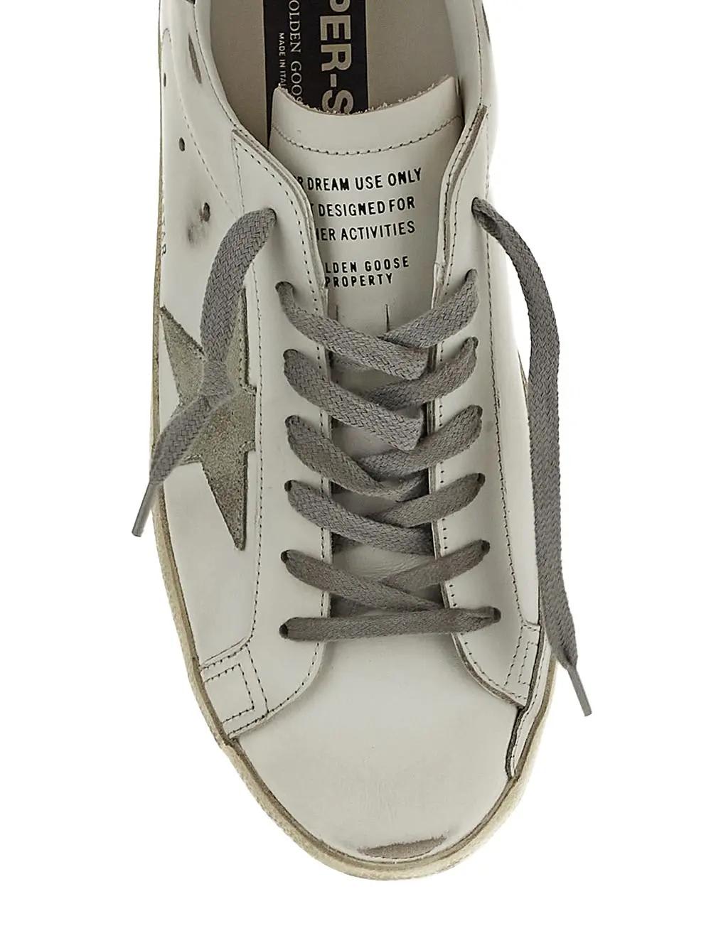 Shop Golden Goose Super-star Sneaker In White Dark Gray