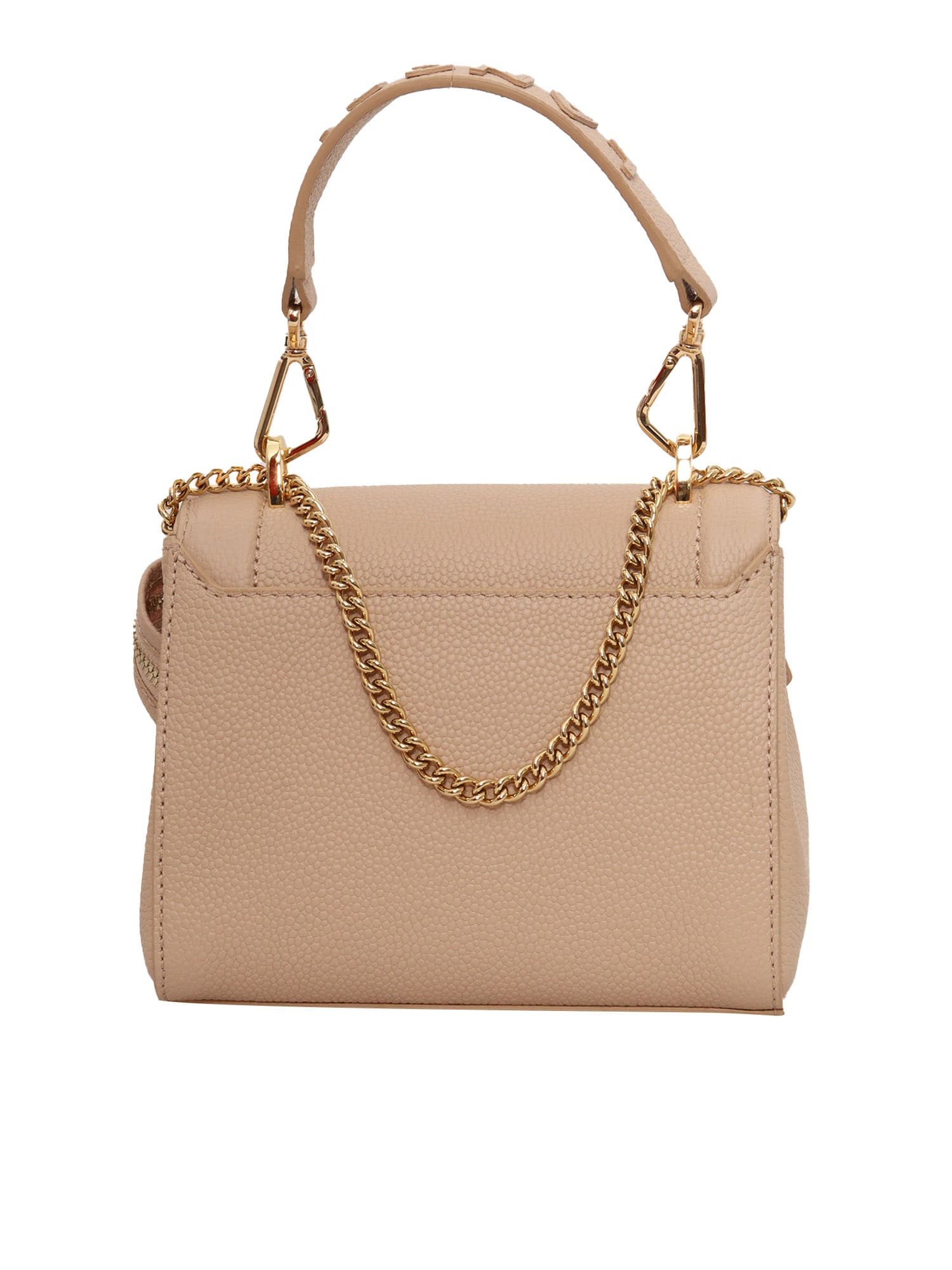 Lancel Sac Rabat S Structured Textured Calfskin Handbag In Nude