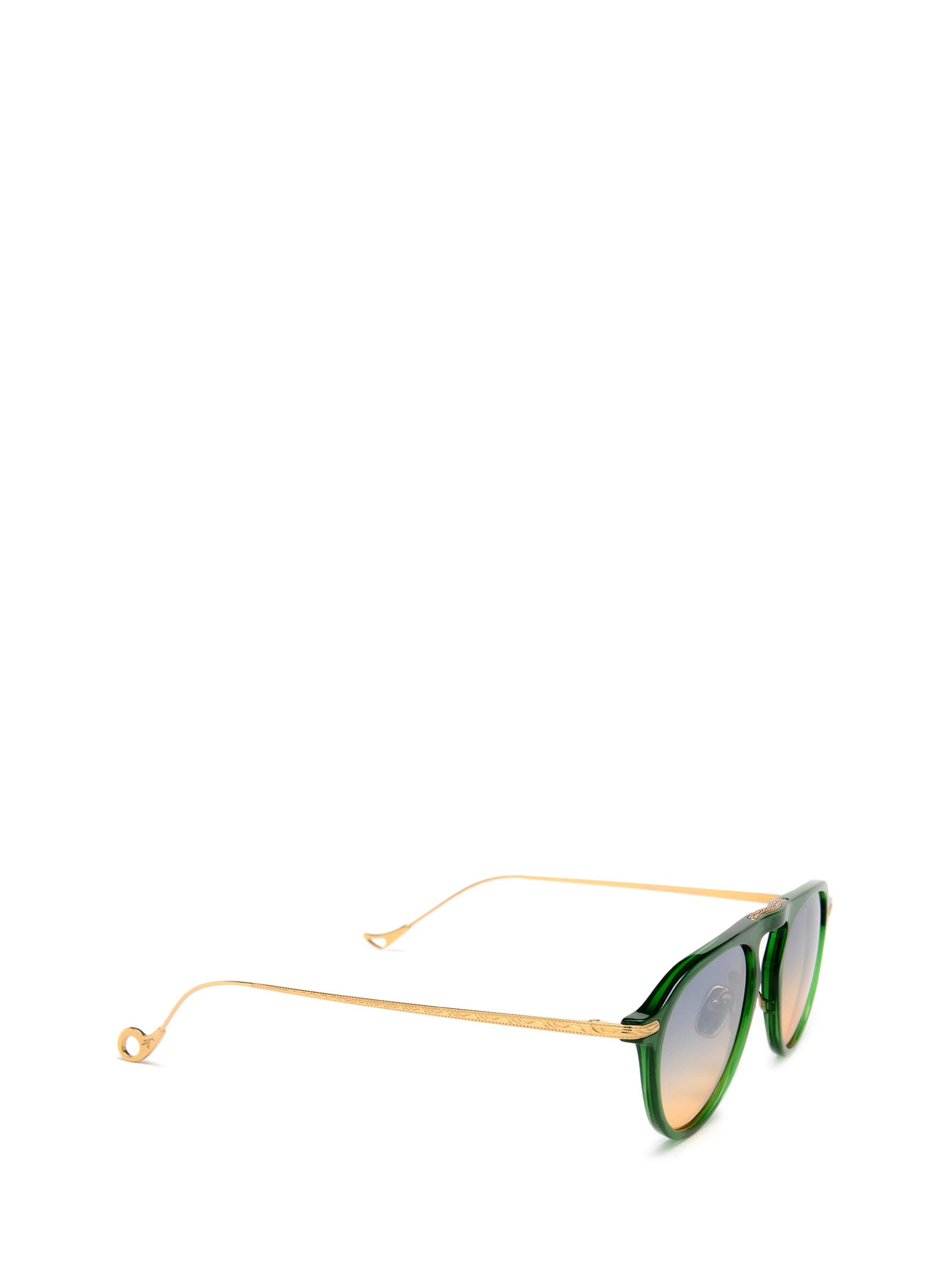 Shop Eyepetizer Steven Transparent Green Sunglasses