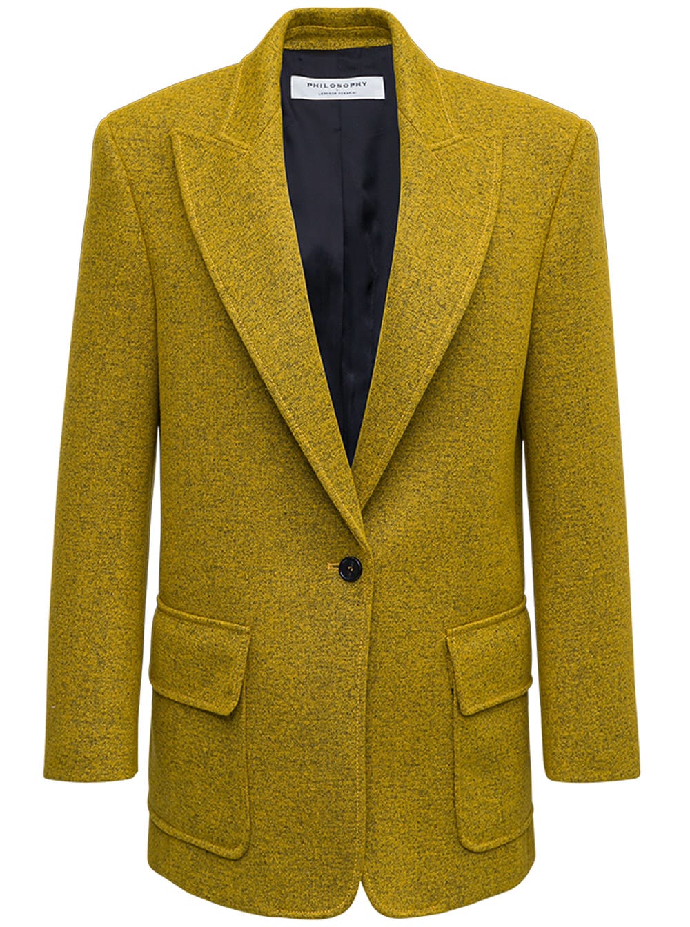 Philosophy di Lorenzo Serafini Mustard-colored Wool Oversize Blazer