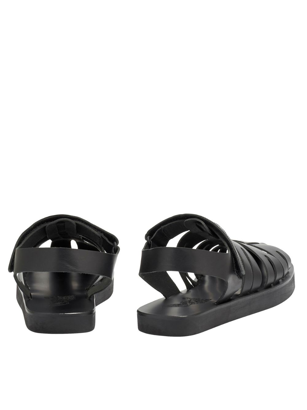 Shop Ancient Greek Sandals Tilemachos Sandals In Black