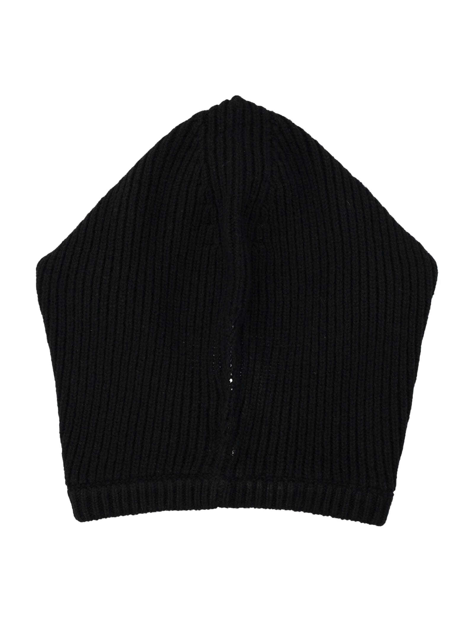 Shop Rick Owens Ribbed Balaclava In Black