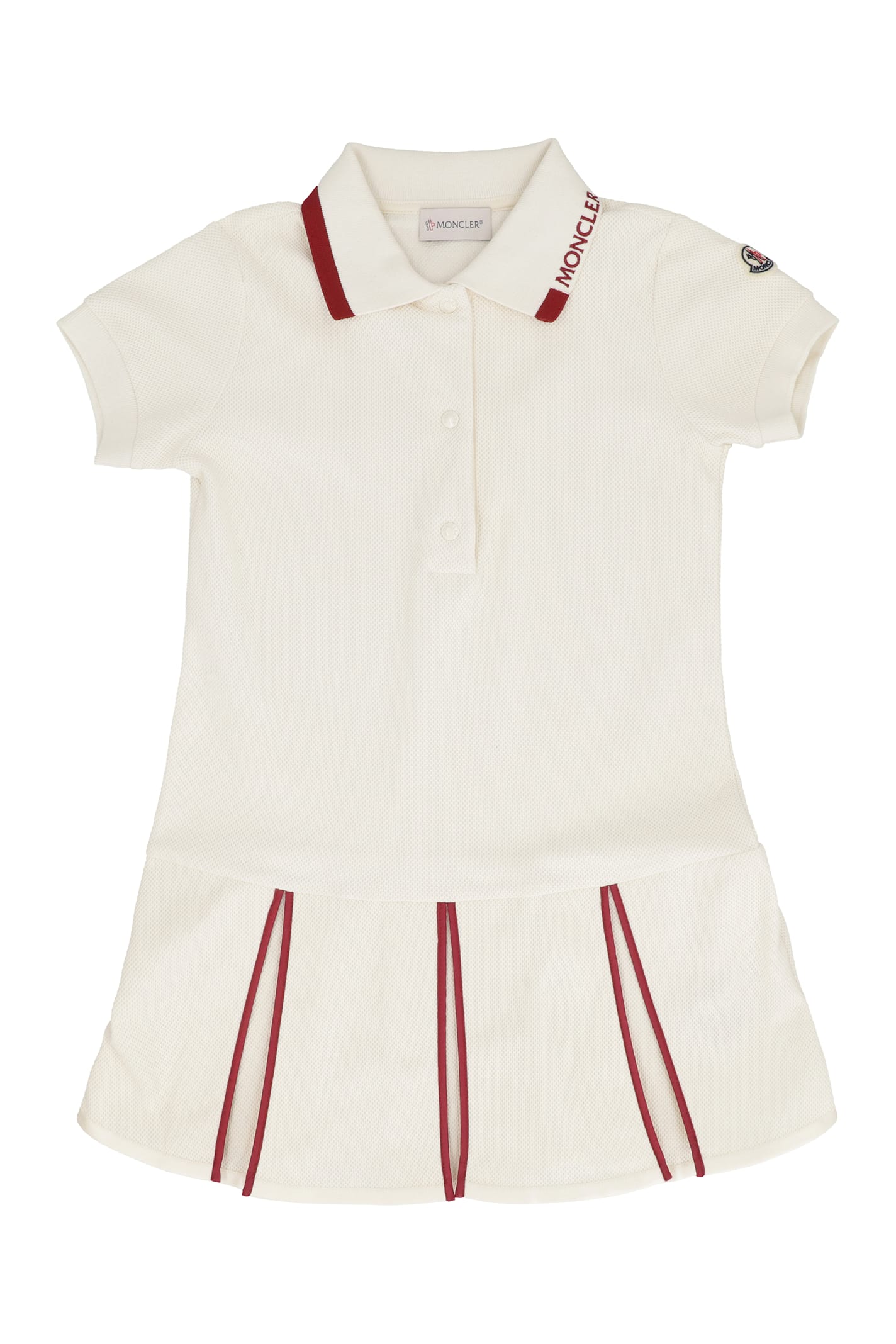 Moncler Dress Kids Color White In Panna