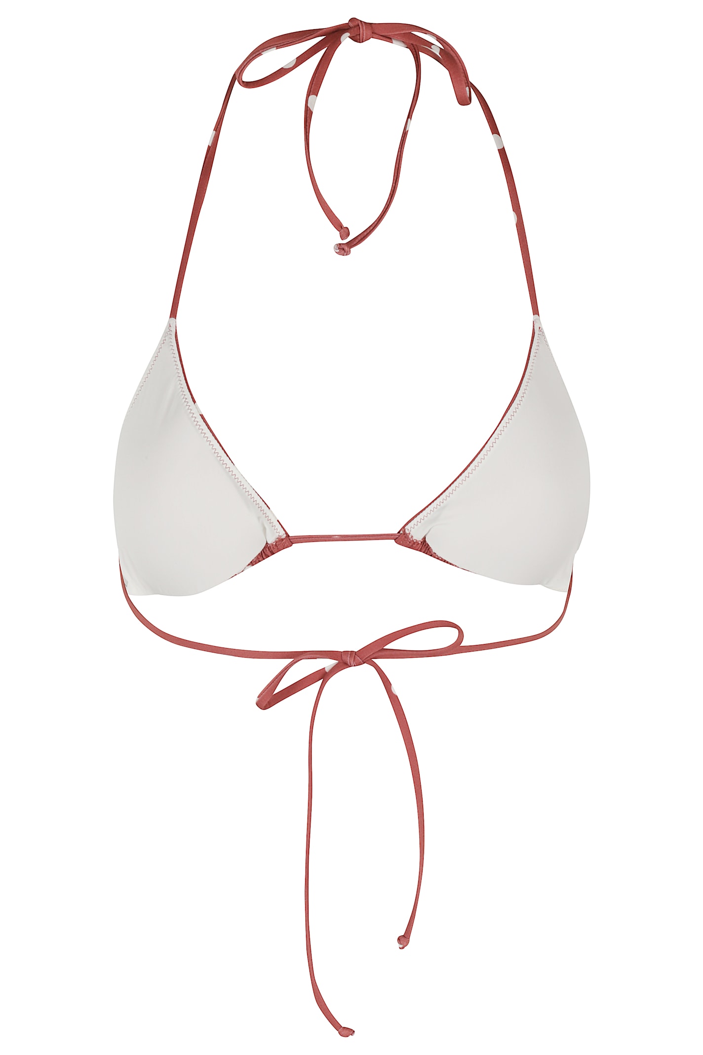 Mc2 Saint Barth Full Adjustable Triangle Bikini Top In Brown
